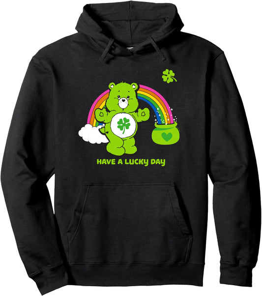 Care Bears Have a Lucky Day St. Patrick's Rainbow Cartoon Pullover Hoodie