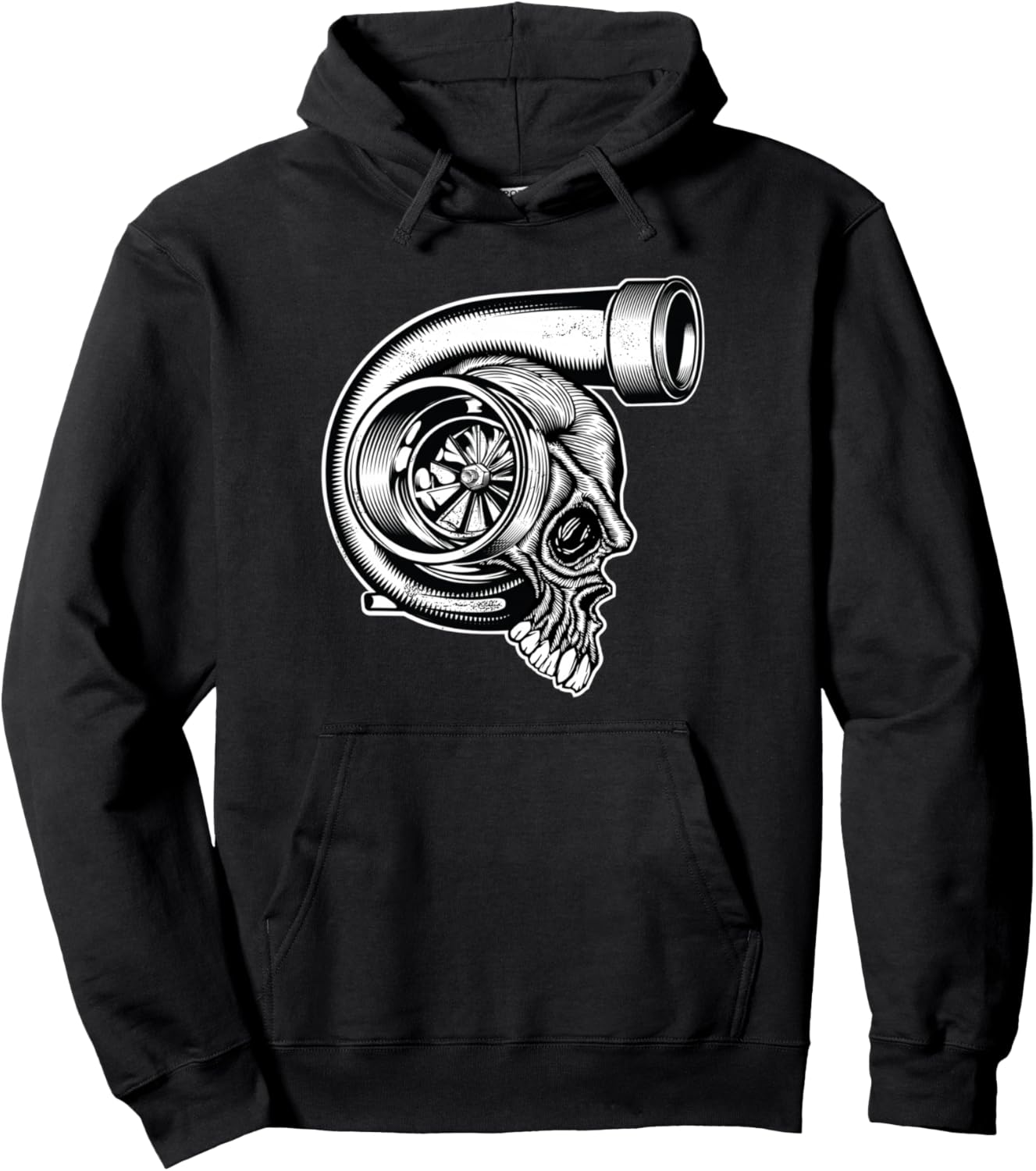 Turbocharger Skull Turbo Fast Race Car Boost Mechanic Tuning Pullover Hoodie