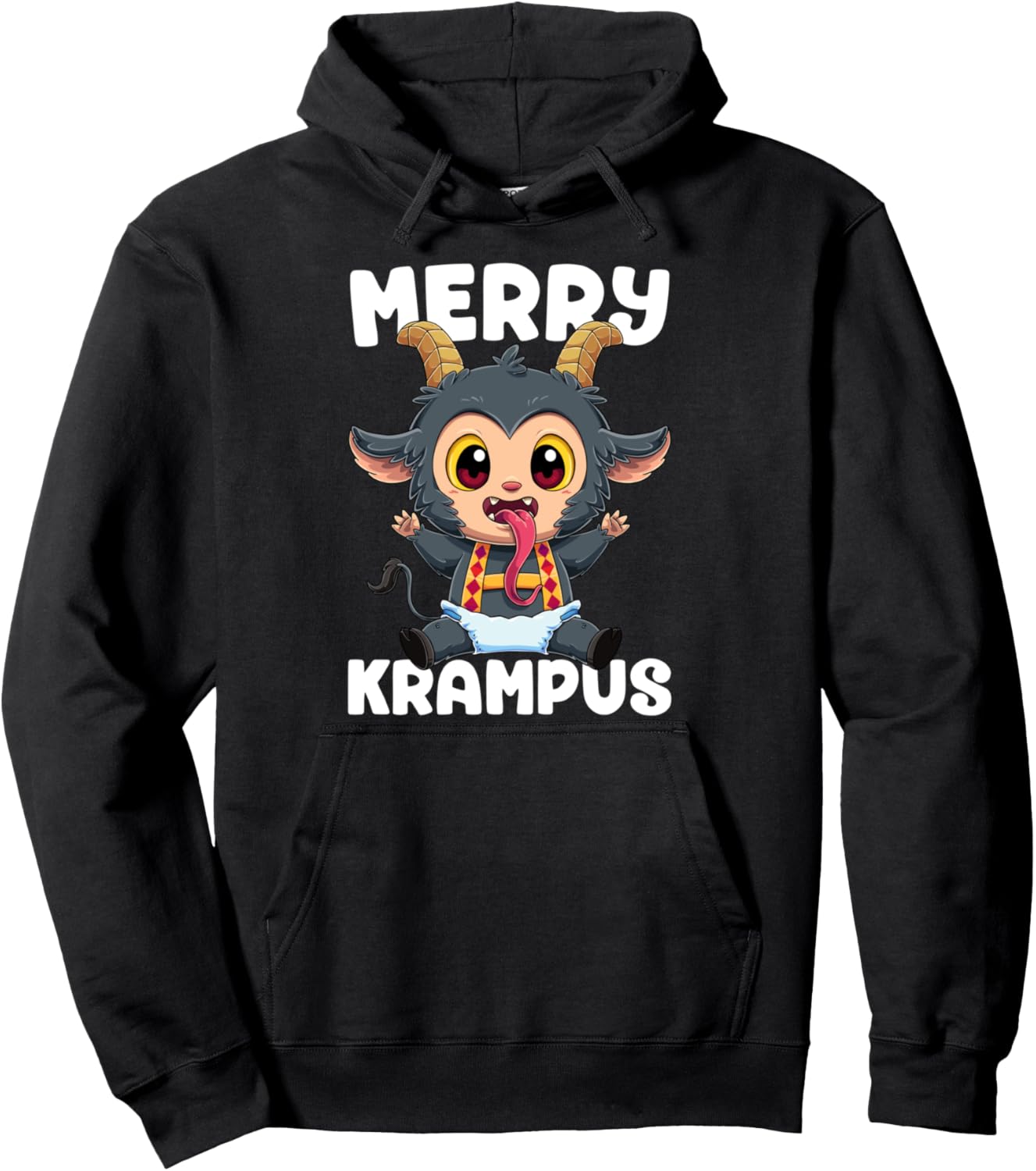 Baby Krampus Evil Christmas Demon Creepy Merry Krampus Pullover Hoodie