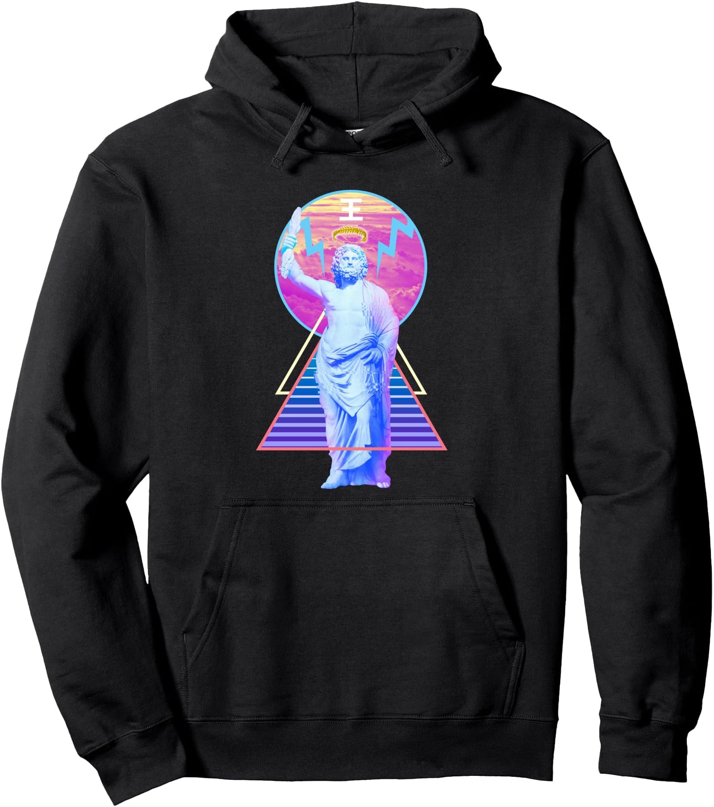 Vaporwave Retro 80s King Zues Japanese Pastel Goth Hoodie Pullover Hoodie
