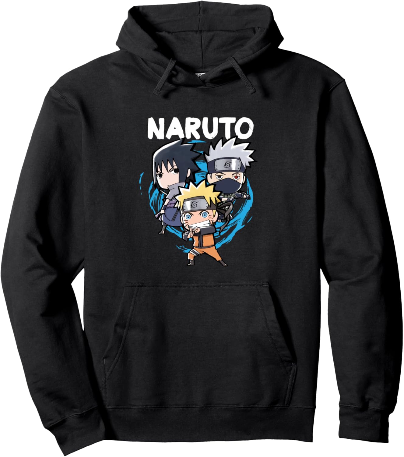 Naruto Shippuden Team 7 Chibi Group Anime Pullover Hoodie