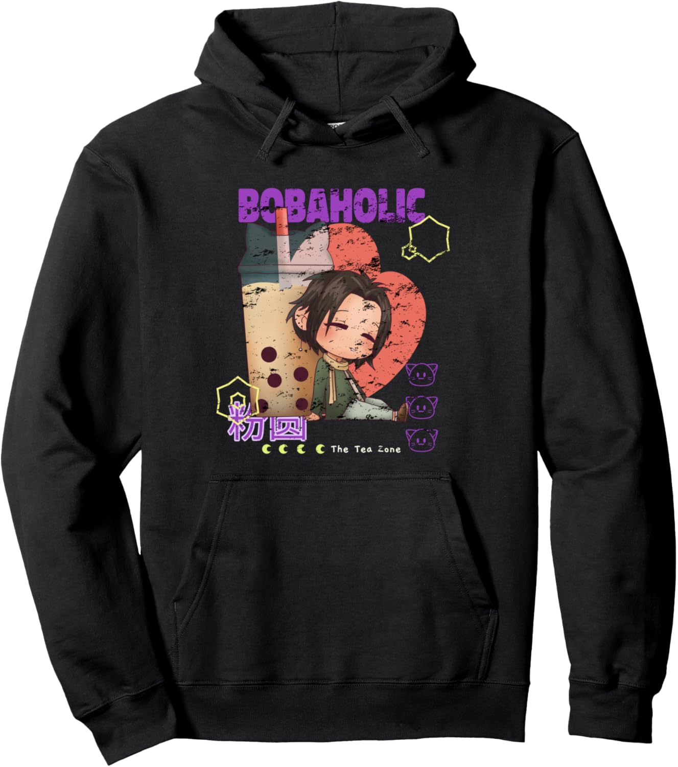 Bobaholic Bubble Tea Japanese Boba Milk Tea Anime Pullover Hoodie