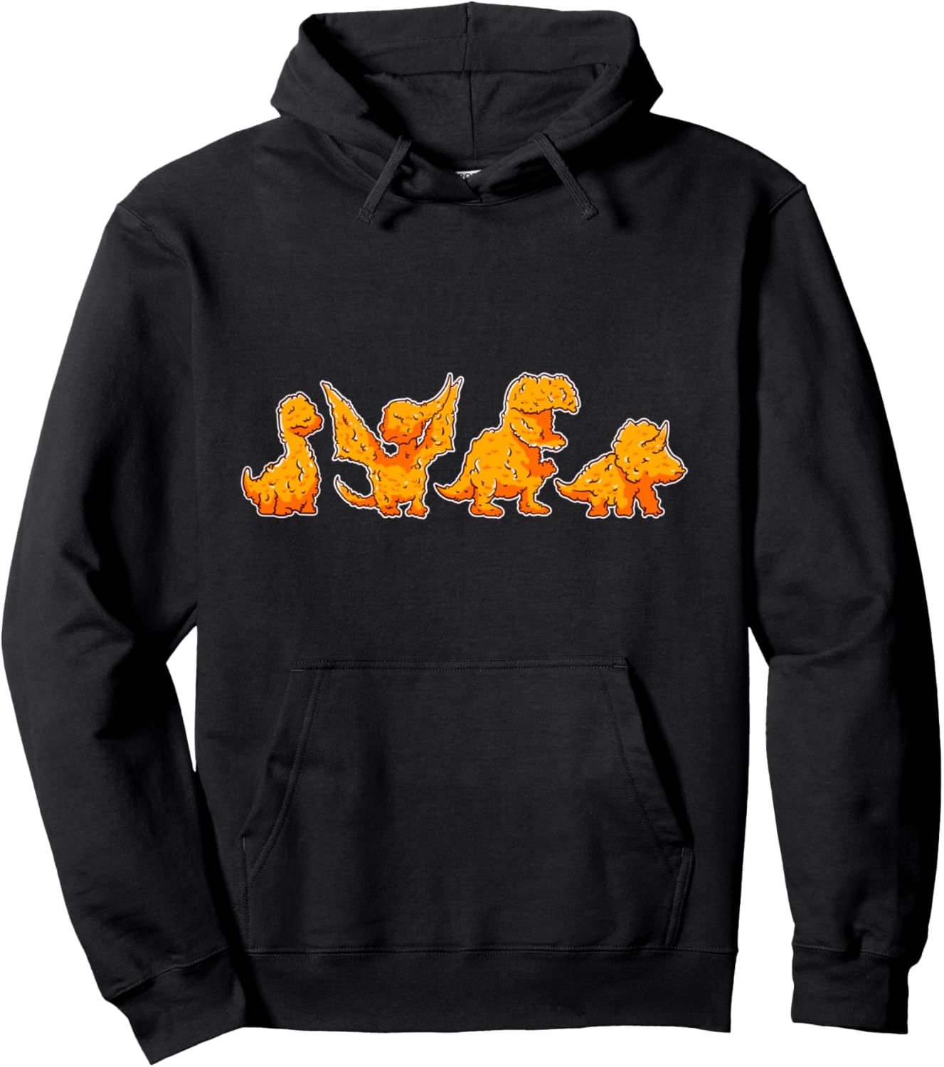 Dino Chicken Nugget Funny Dinosaur Shape Nuggets Nug Lover Pullover Hoodie