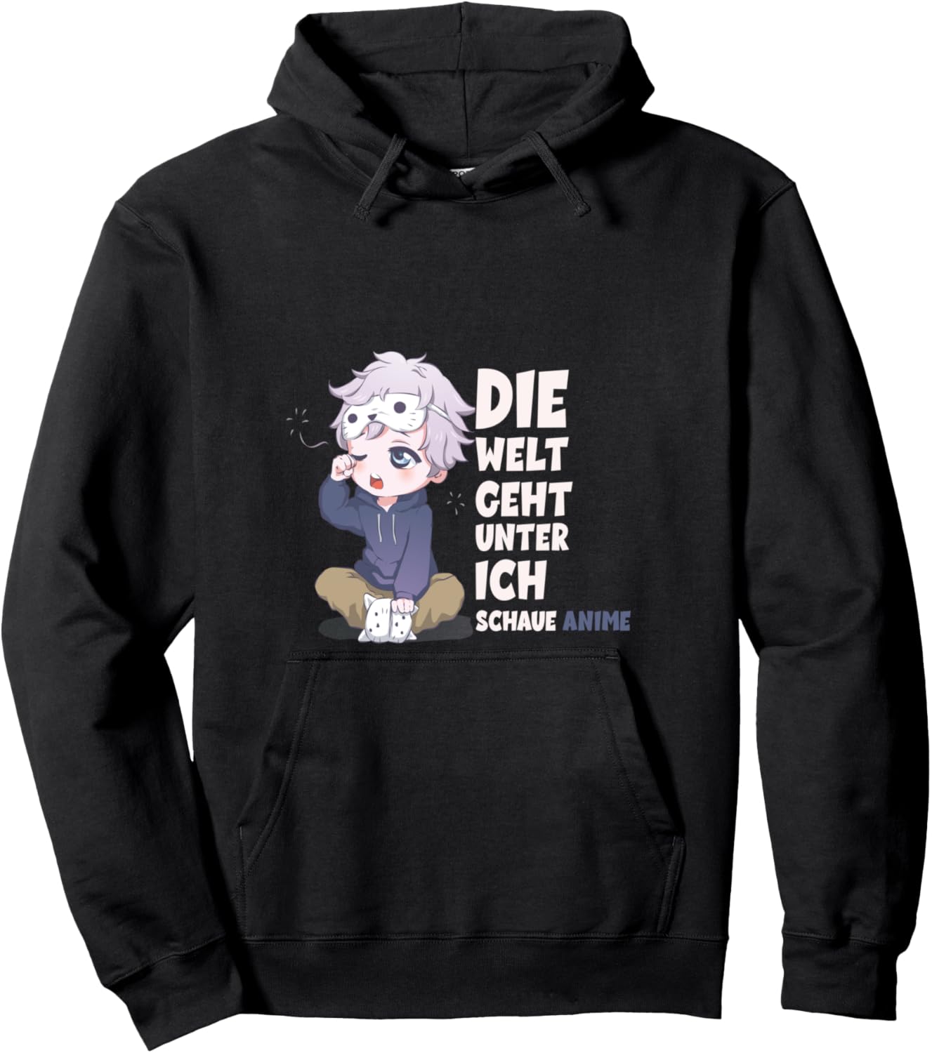 Anime \u2013 The World Goes Under I Look Anime Pullover Hoodie