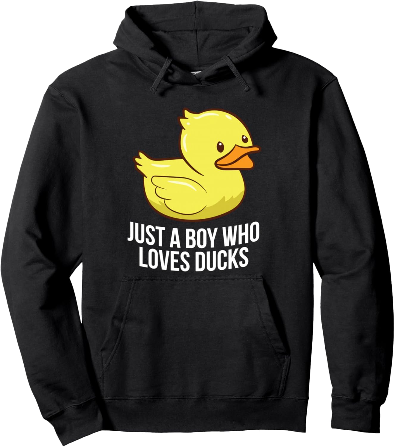 Just A Boy Who Loves Ducks Rubber Duck Pullover Hoodie