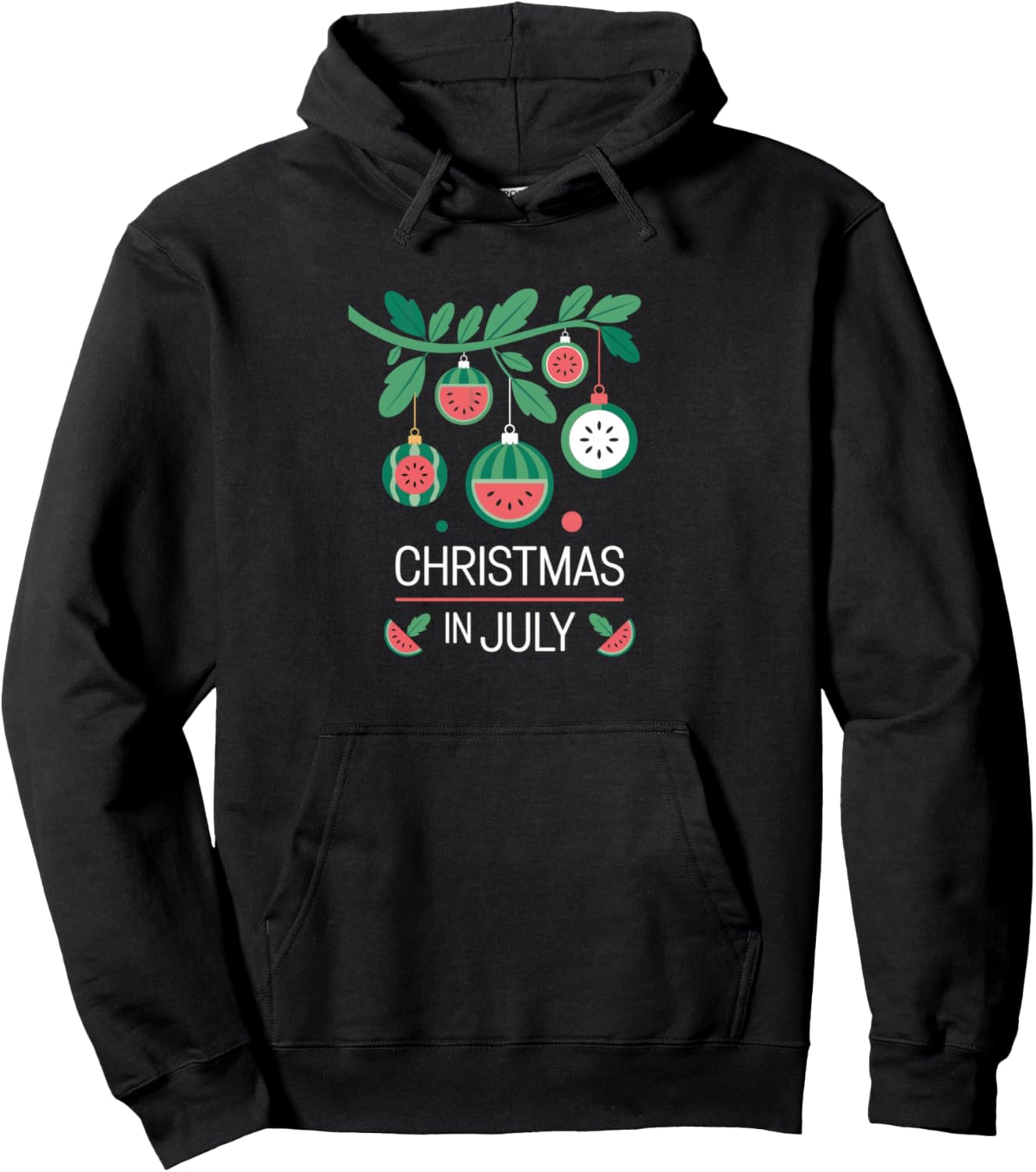 Christmas In July Watermelon Ornament Pullover Hoodie