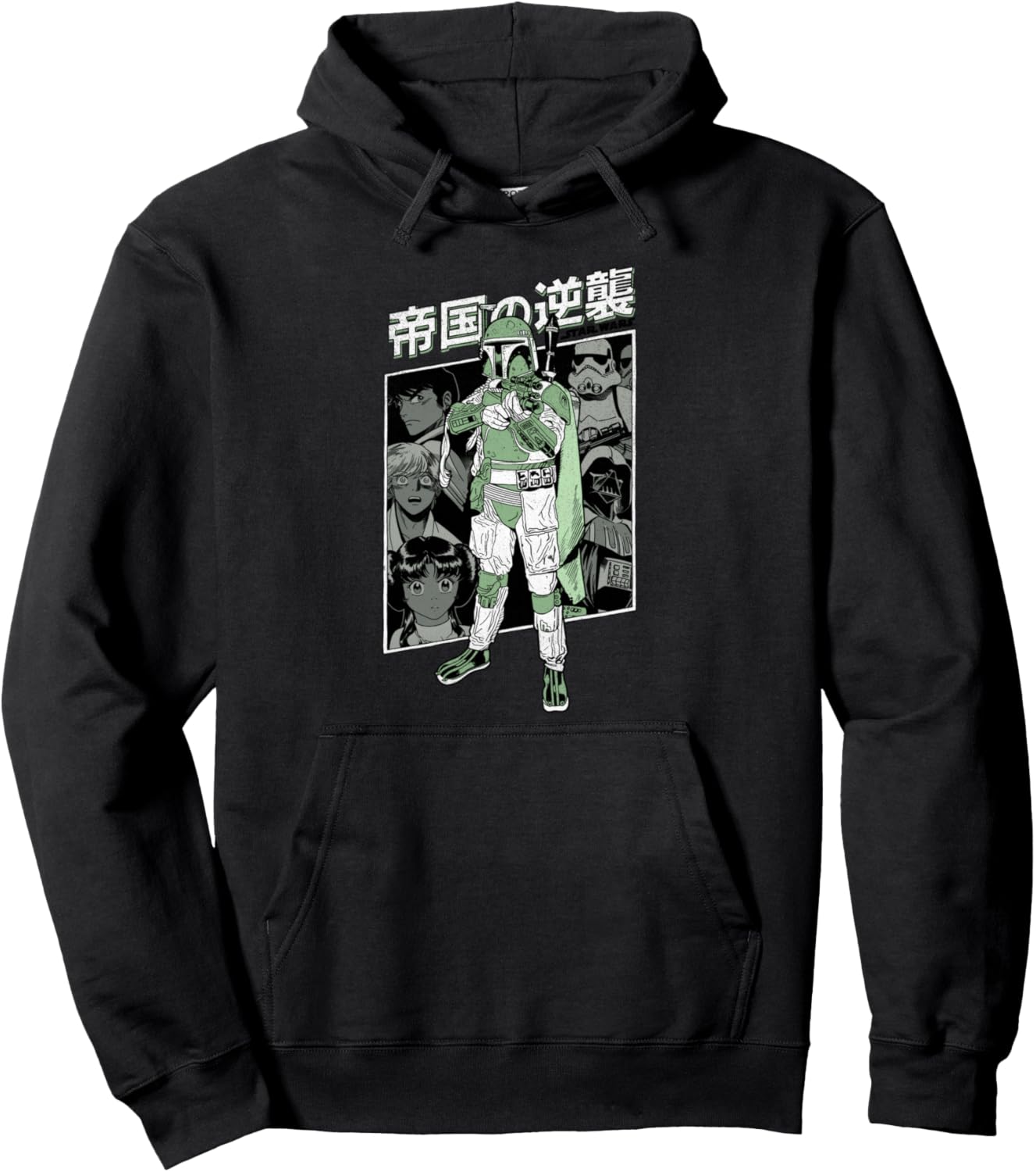 Star Wars Boba Fett Kanji Anime Poster Pullover Hoodie