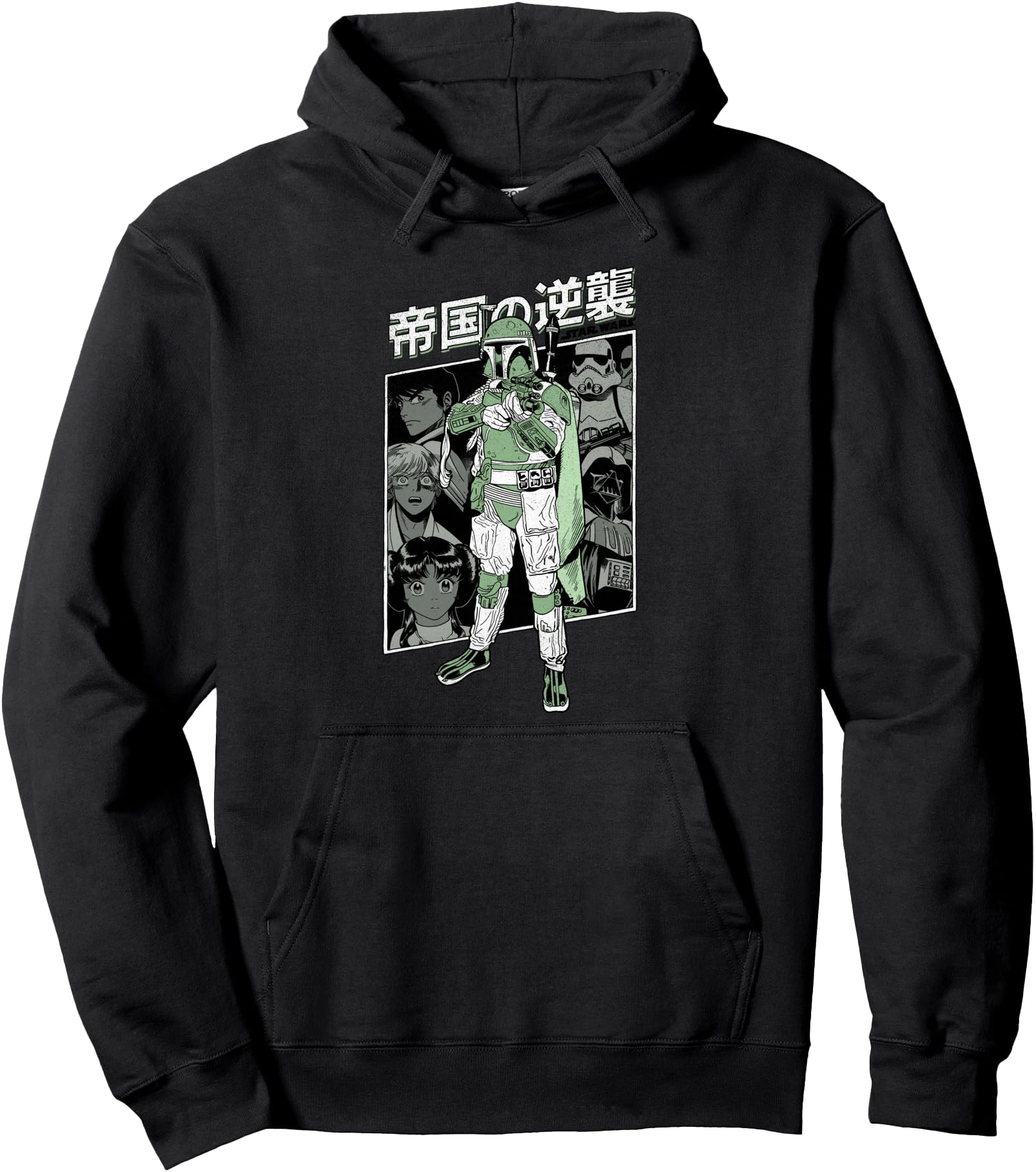 Star Wars Boba Fett Kanji Anime Poster Pullover Hoodie