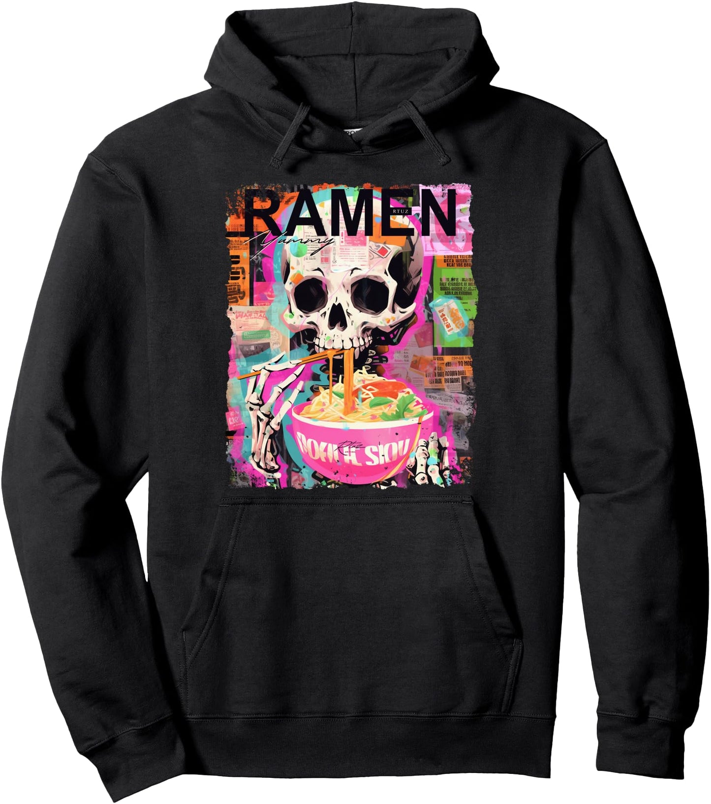 Japanese Ramen Noodles Otaku Y2K Fashion Kawaii Manga Anime Pullover Hoodie