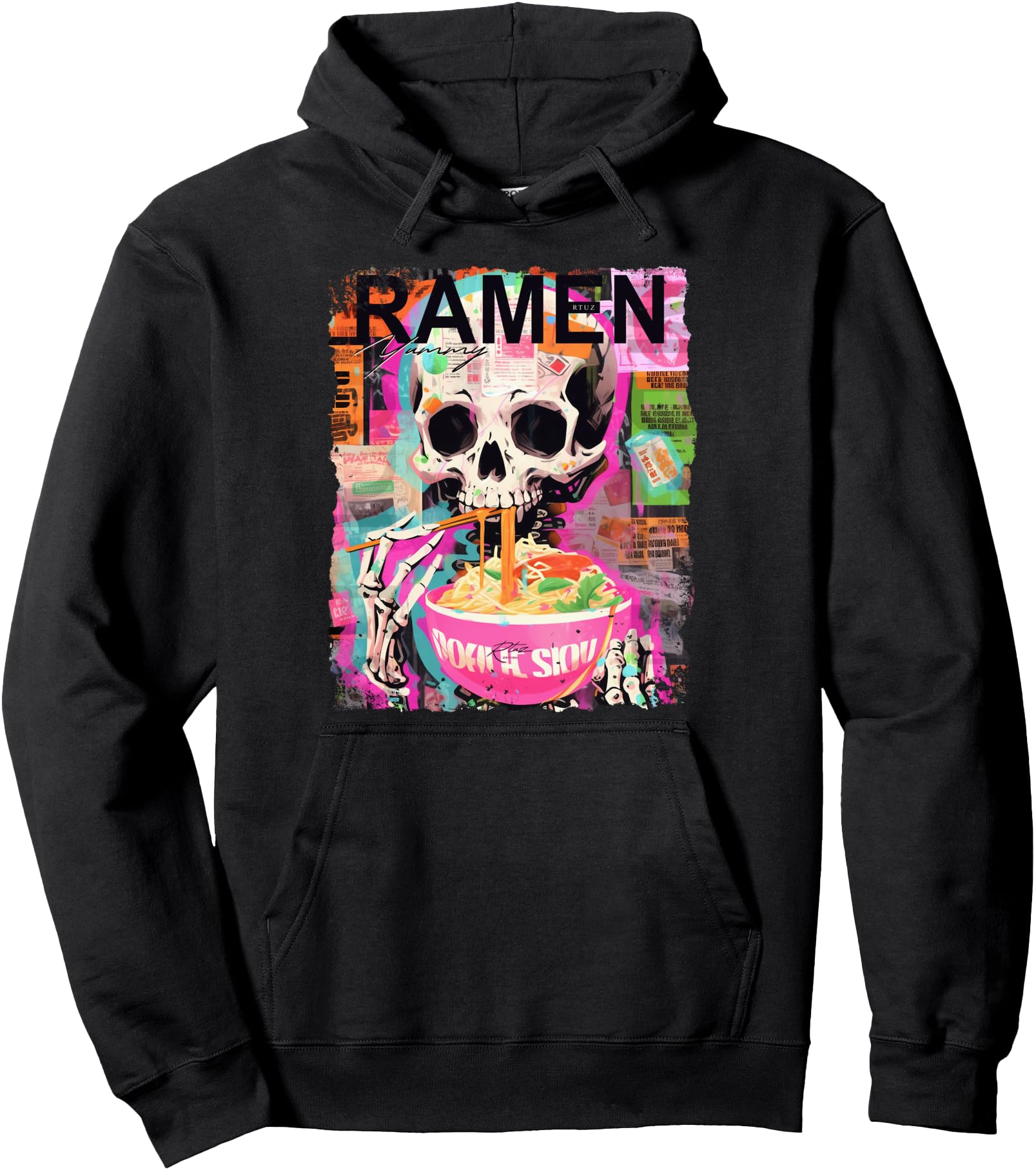 Japanese Ramen Noodles Otaku Y2K Fashion Kawaii Manga Anime Pullover Hoodie