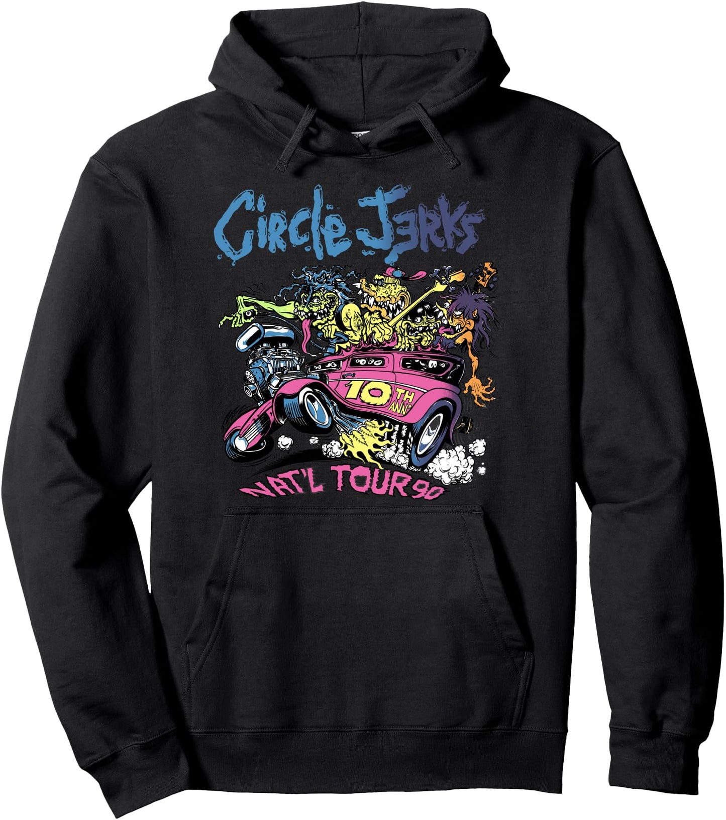 Circle Jerks 91 Tour illustration Pullover Hoodie