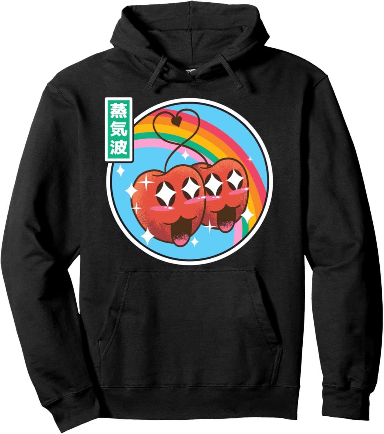 Happy Apples Digital Japan Style 80s Otaku Vaporwave Anime Pullover Hoodie