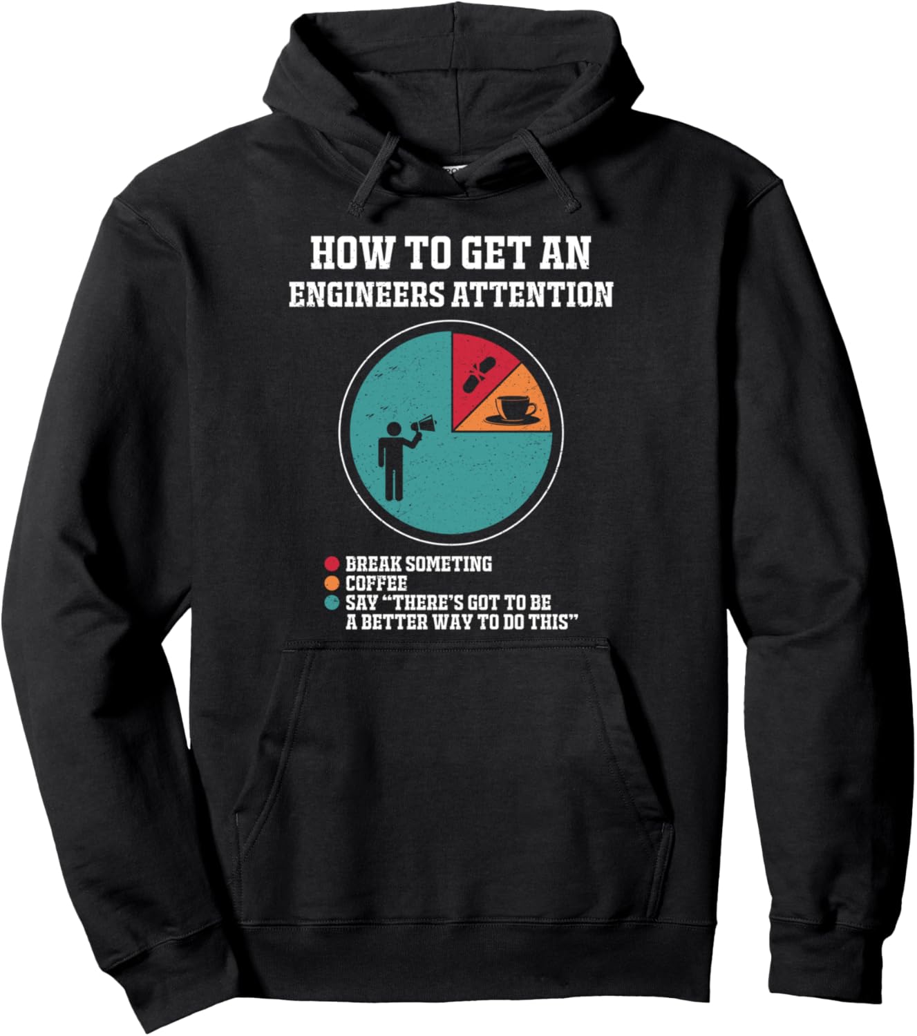 How to Get Engineers Attention Funny Engineering Saying Pullover Hoodie