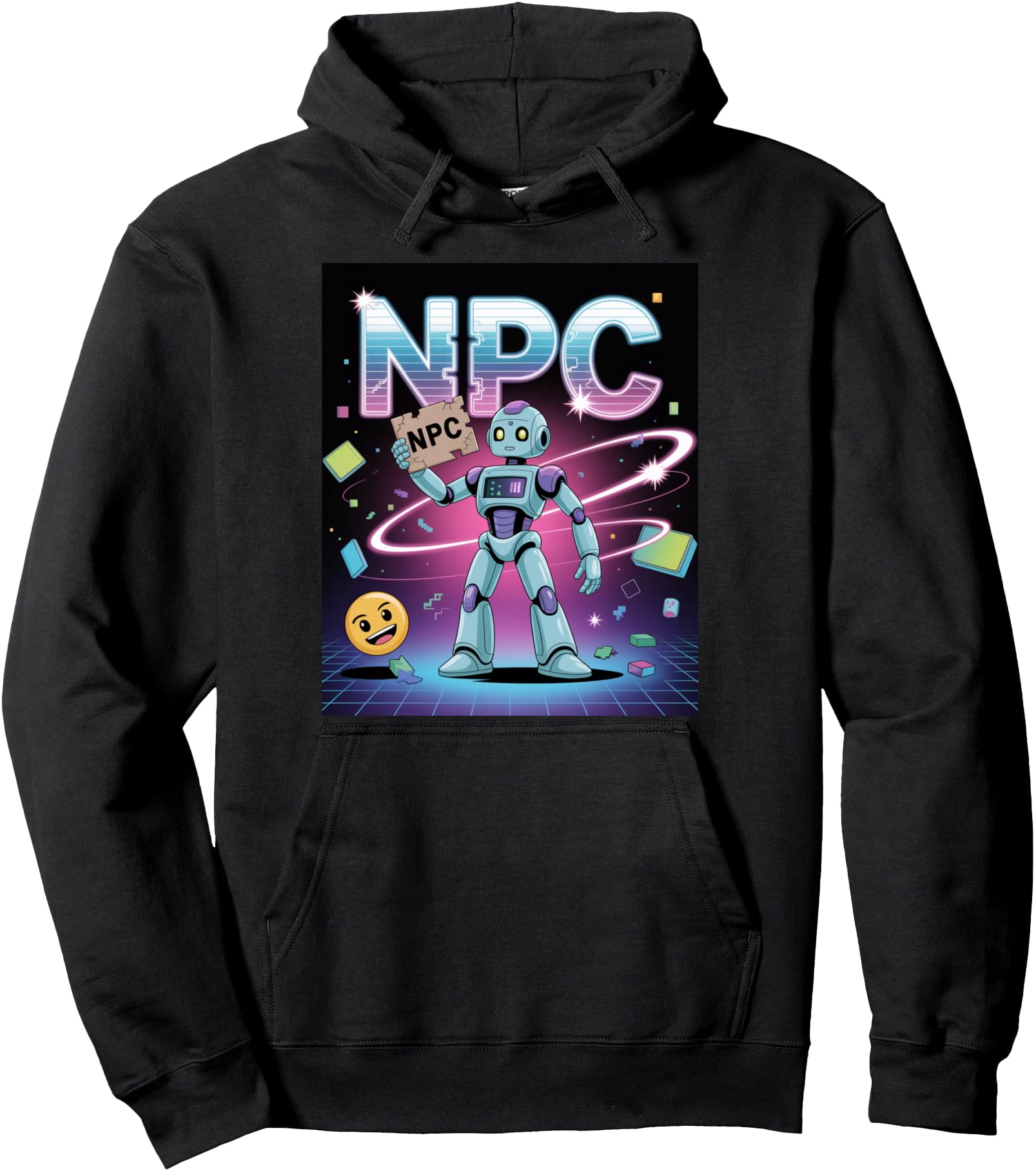 NPC No More Main Character AI Meme Gamer Streamer Pullover Hoodie