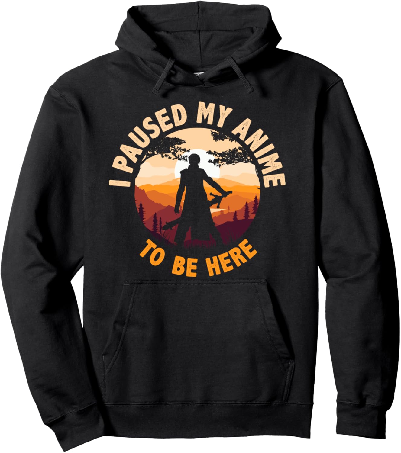 I Paused My Anime To Be Here, Women Mens Anime, Manga Pullover Hoodie