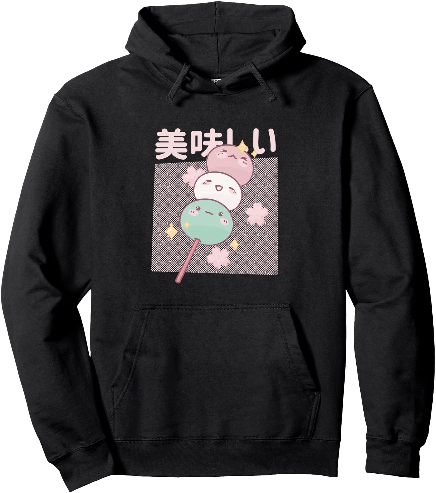 Kawaii Mochi Ice Cream Cute Japanese Foodie Graphic Pullover Hoodie