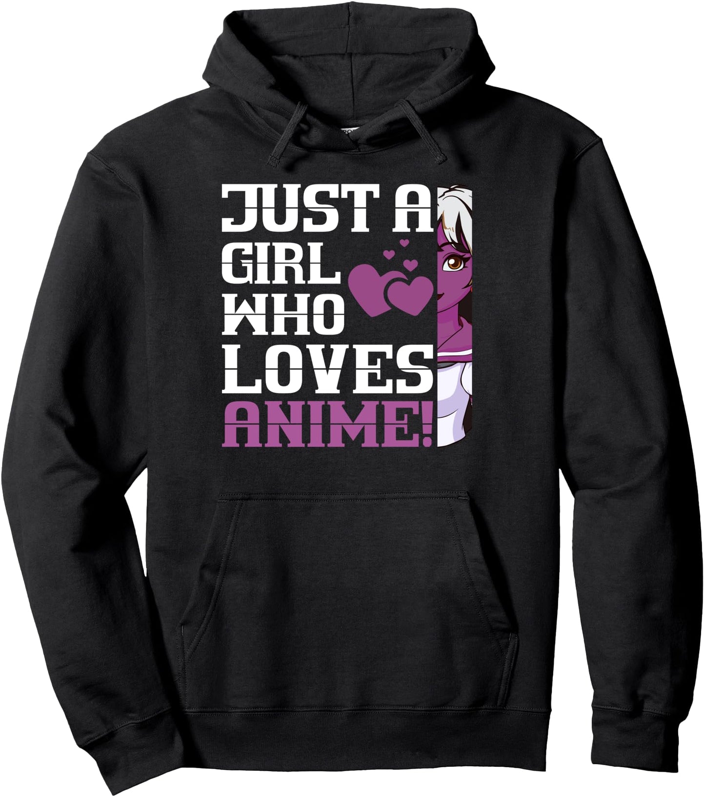 Just A Girl Who Loves Anime Gifts for Teen Girls Anime Pullover Hoodie