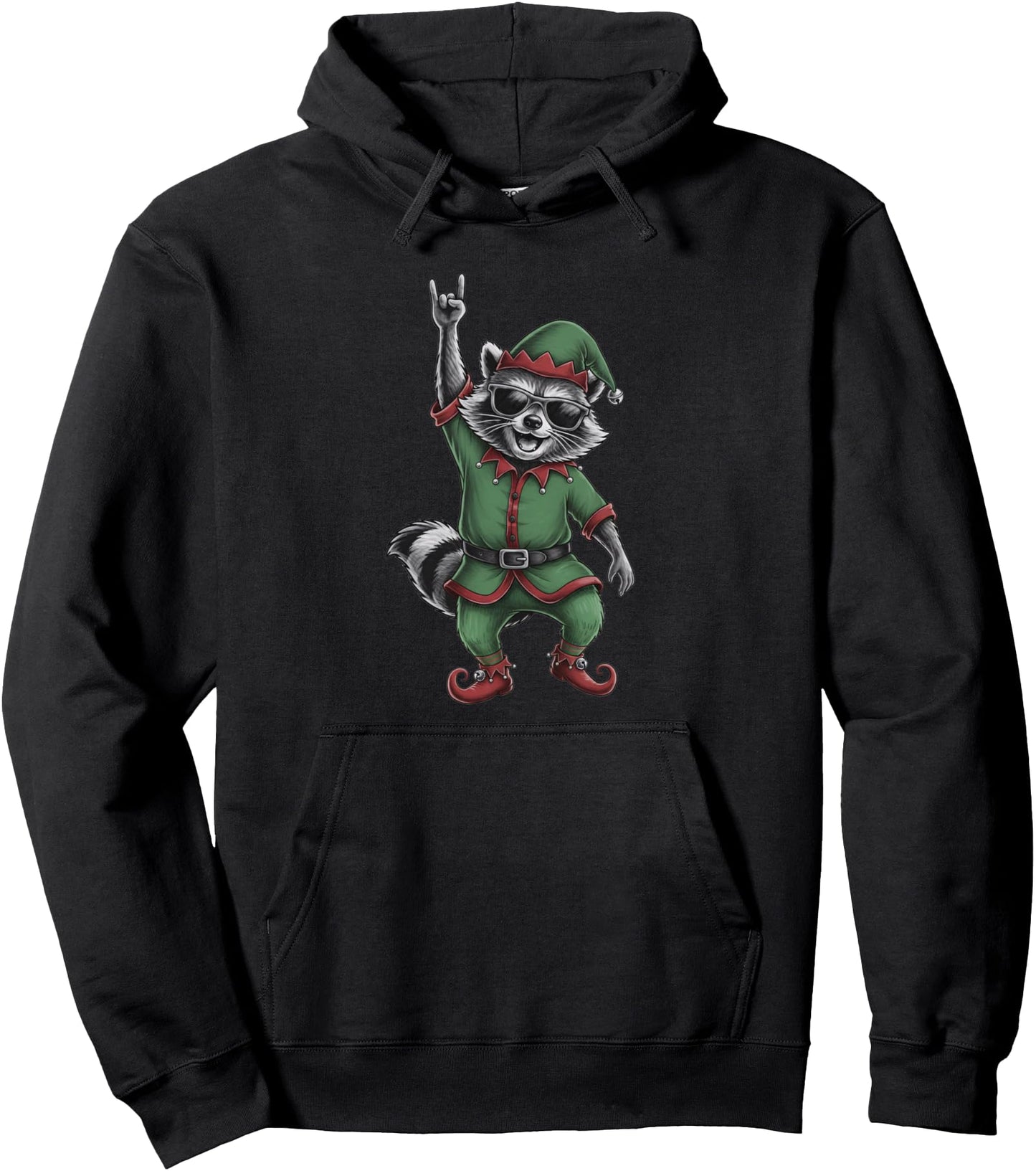 Cute Raccoon Christmas Funny Racoon Pullover Hoodie