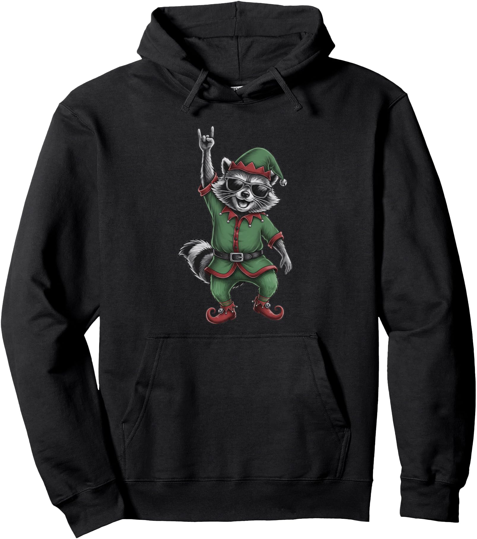Cute Raccoon Christmas Funny Racoon Pullover Hoodie