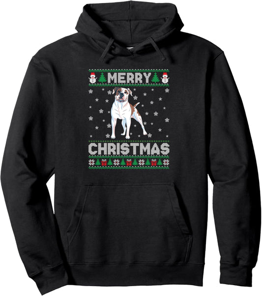 American Bulldog Men Women Kids Ugly Christmas Sweater Pullover Hoodie
