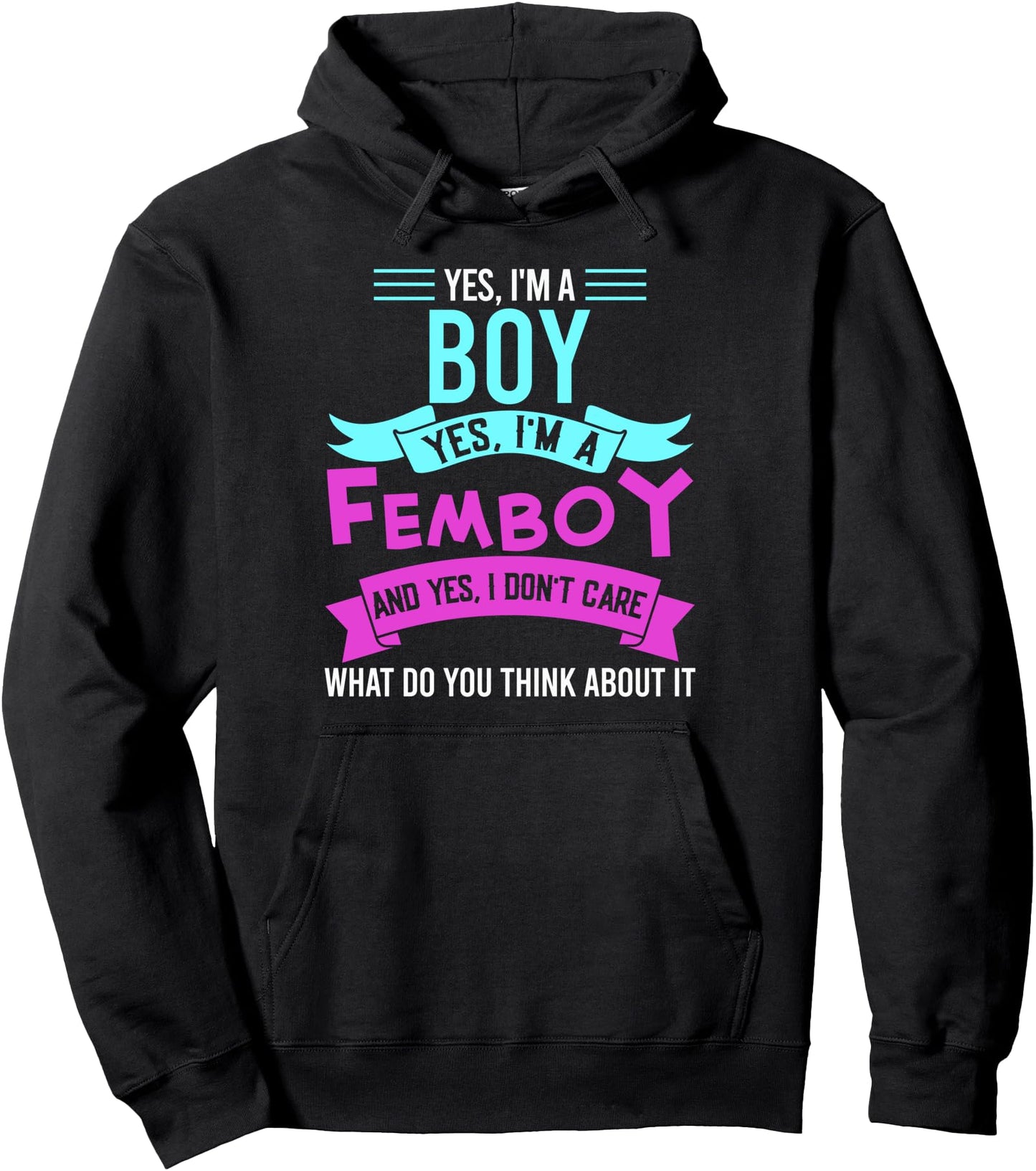 yes, I'm a boy yes, I'm a femboy Femboy Anime Japanese Pullover Hoodie