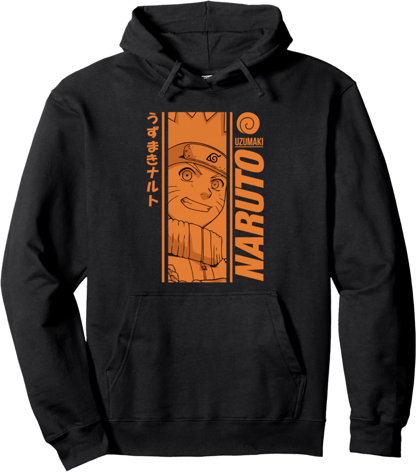 Naruto Classic Orange Monochrome Graphic Pullover Hoodie