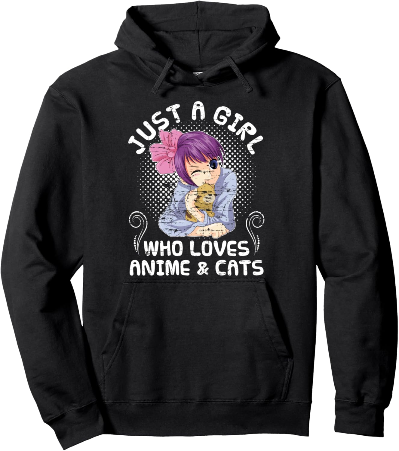 Japanese Anime Manga Kawaii Pet Animal Cat Owner Girls Anime Pullover Hoodie