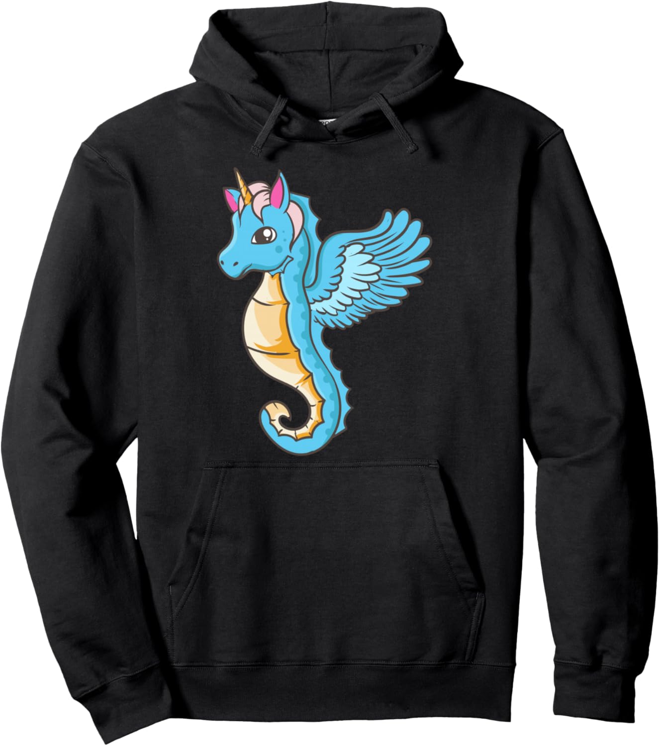 Sweet Seahorse Unicorn - Cute Kawaii Anime Japanese Pullover Hoodie