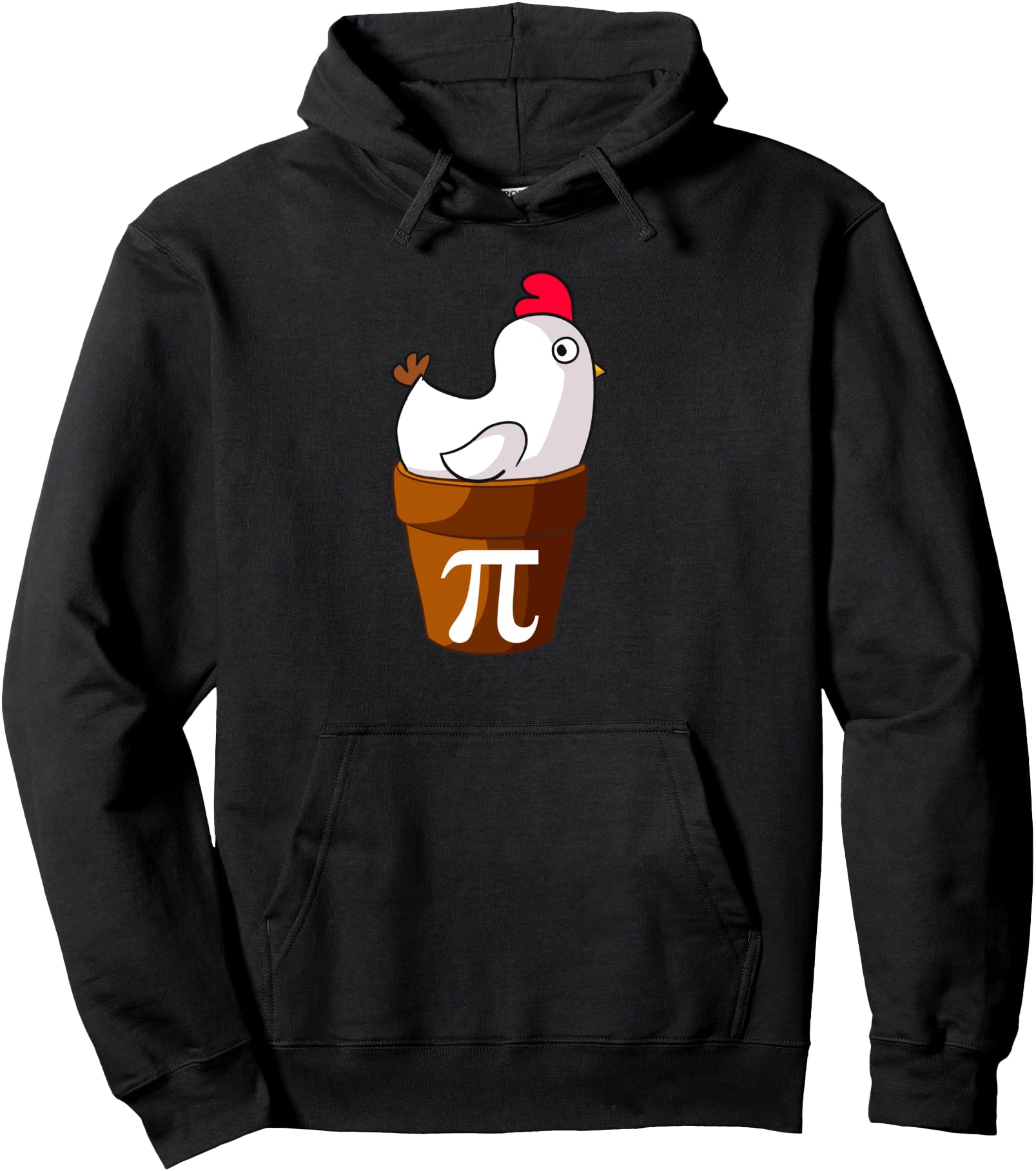 Chicken Pot Pi Funny Pie Day Cartoon Chicken Pot Pi Pullover Hoodie