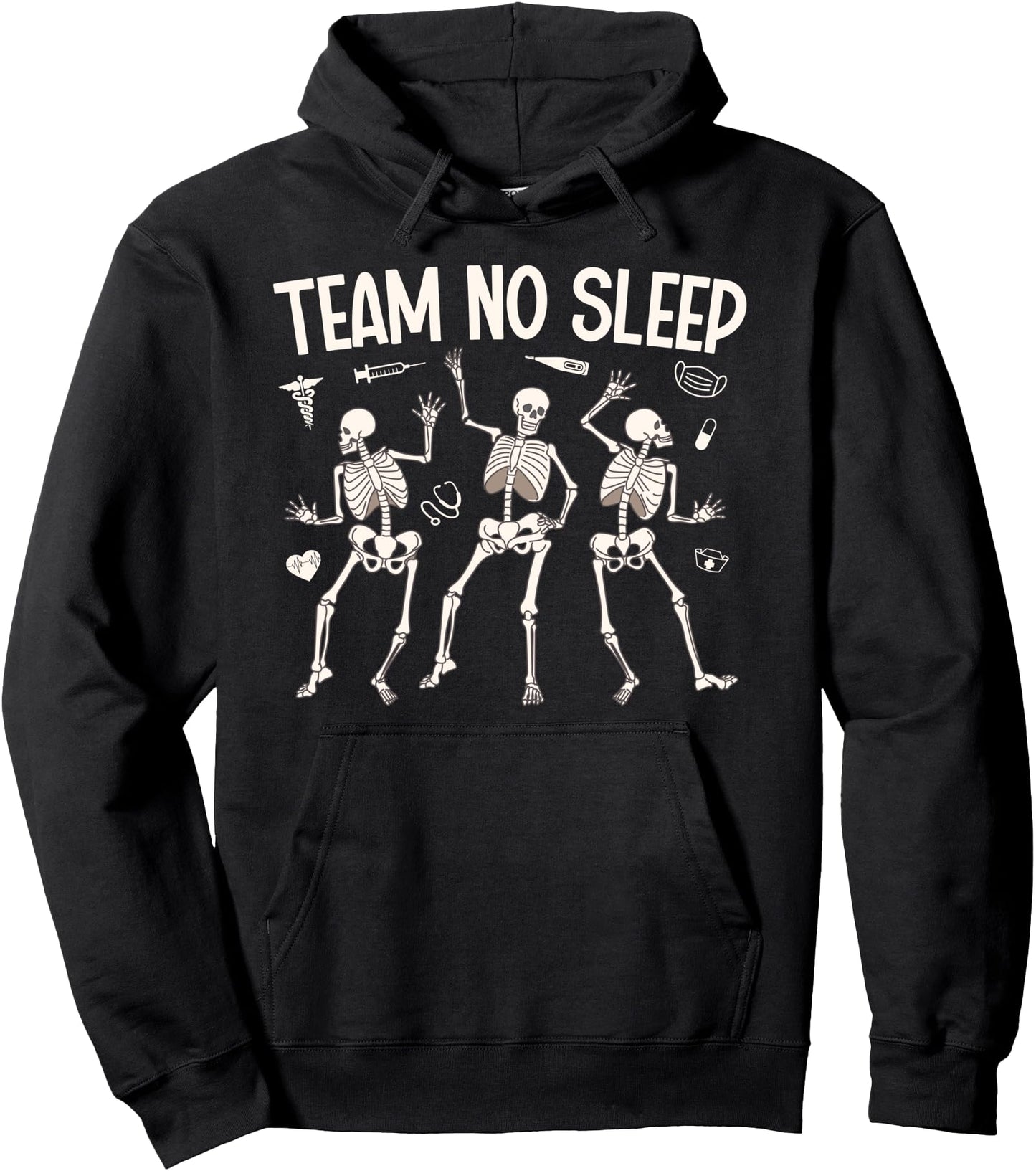 Team No Sleep Night Shift Nurse Squad Night Shift Nursing Pullover Hoodie