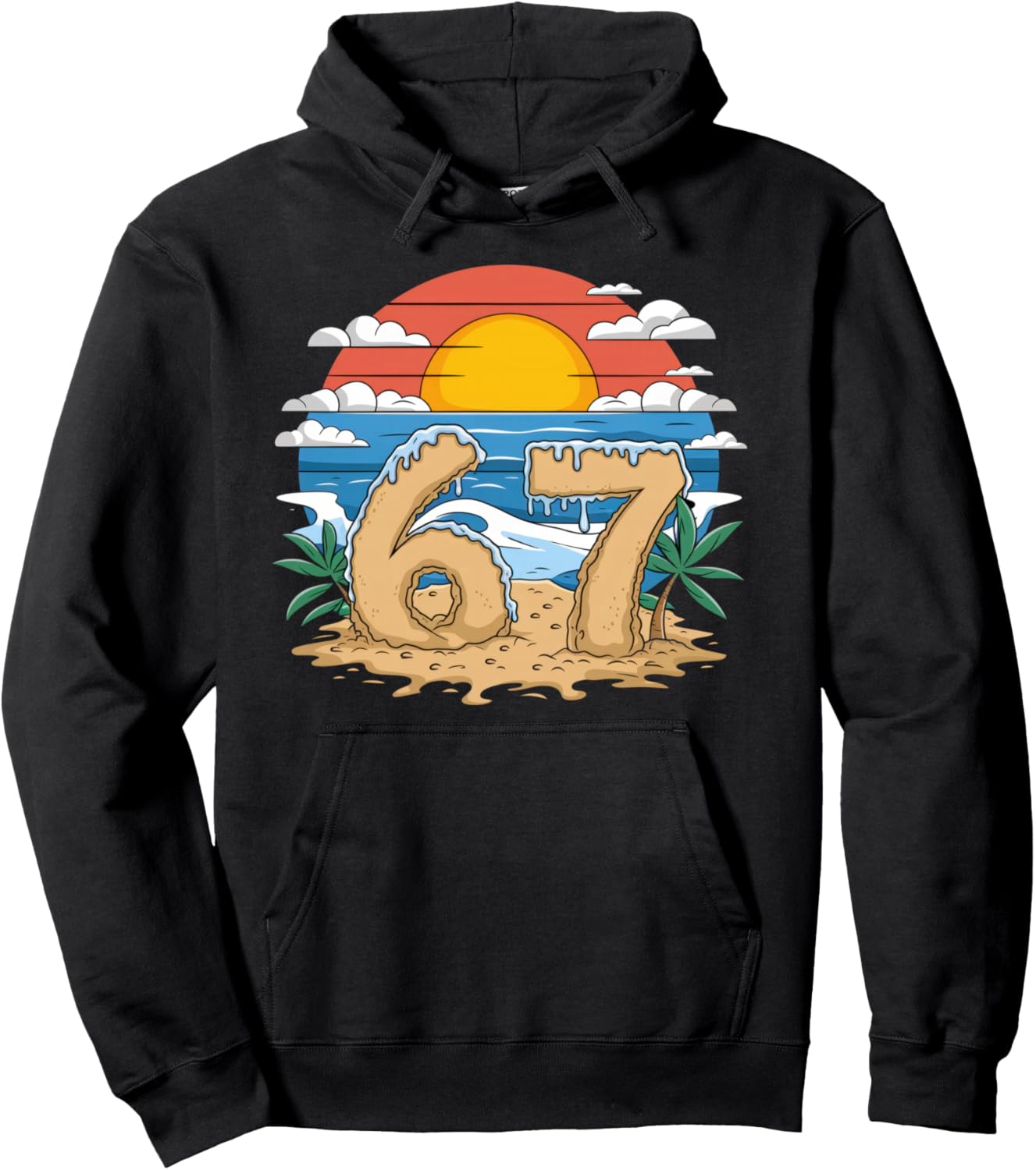 67 Tshirt Ice Cream Drip Meme Funny Six Seven Gen Alpha Pullover Hoodie