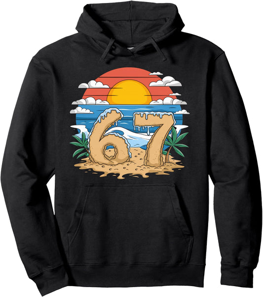 67 Tshirt Ice Cream Drip Meme Funny Six Seven Gen Alpha Pullover Hoodie