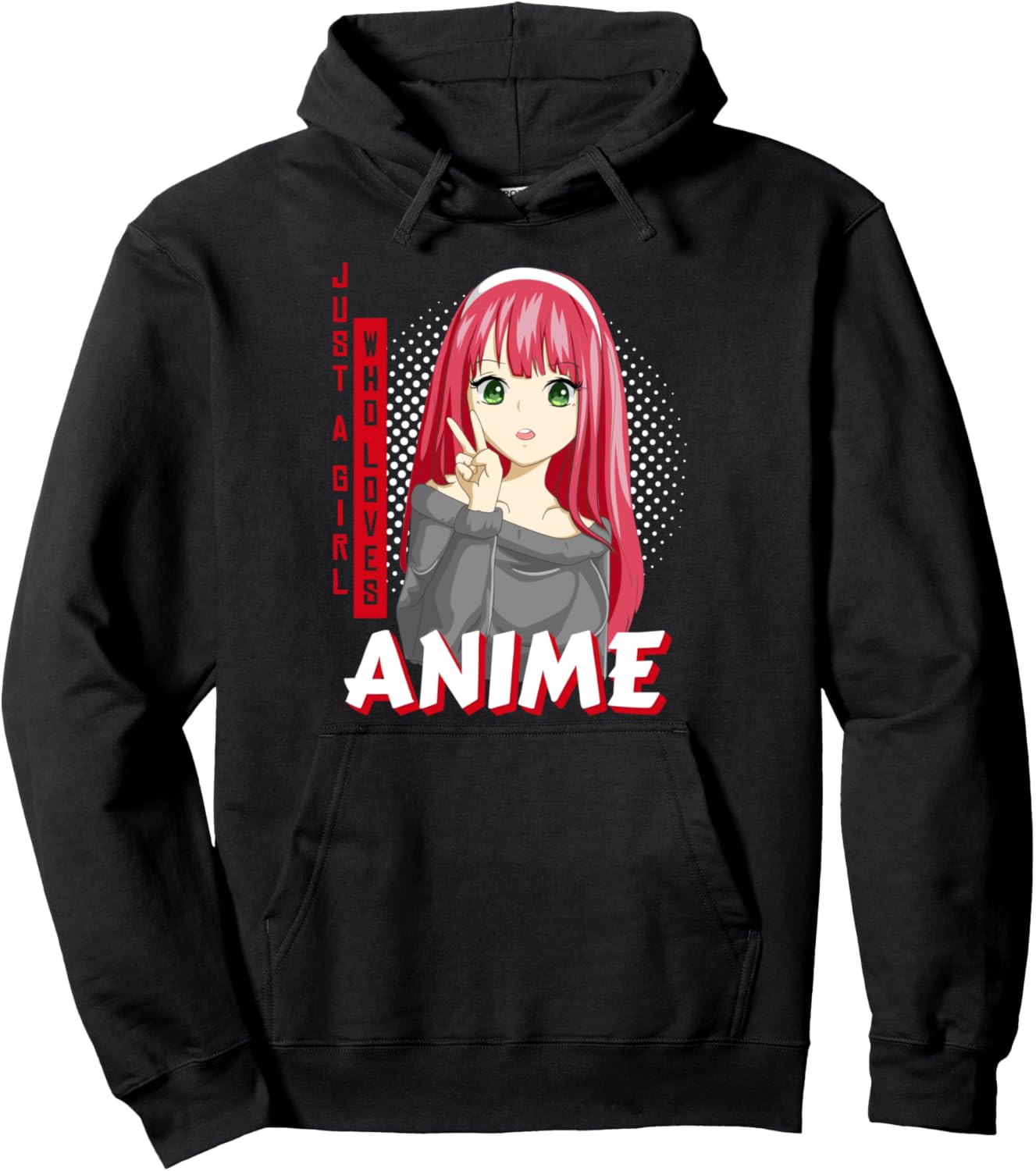 Just a Girl Who Loves Anime For Teen Girls Women Anime Lover Pullover Hoodie