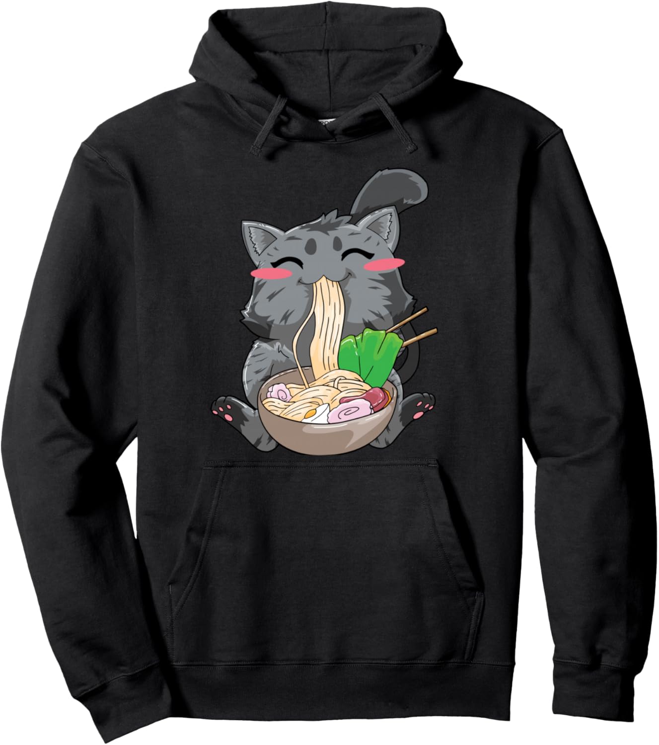 Cat Ramen Anime Kawaii Neko Gift Pullover Hoodie
