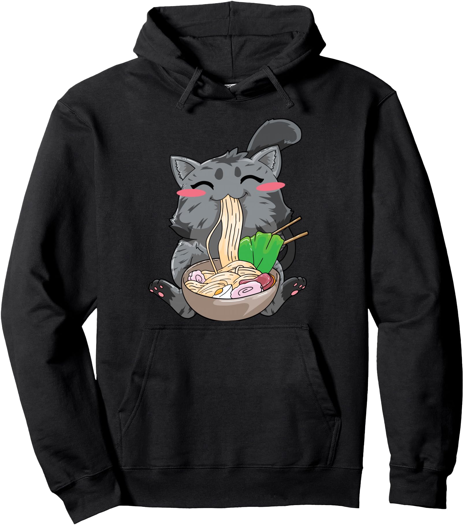 Cat Ramen Anime Kawaii Neko Gift Pullover Hoodie