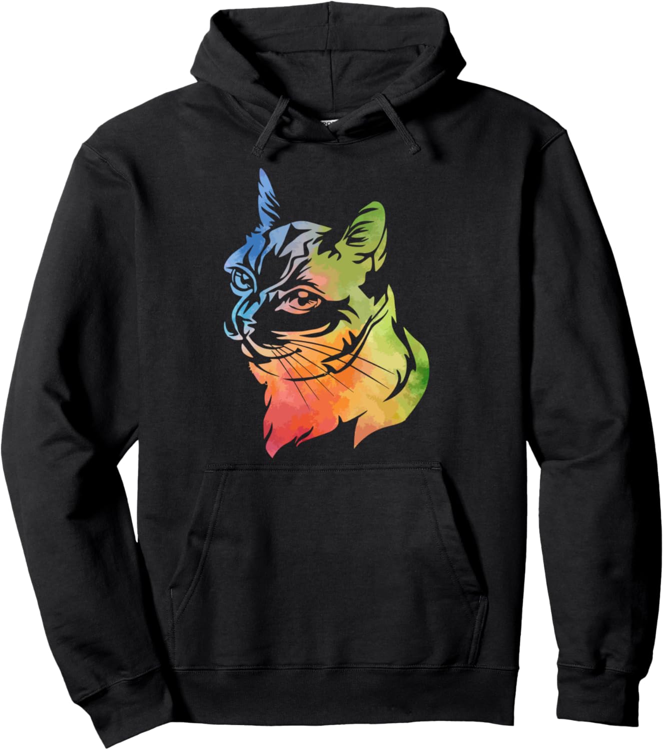 Cat Art Watercolor Funny Felinophile Kitty Pet Lovers Outfit Pullover Hoodie