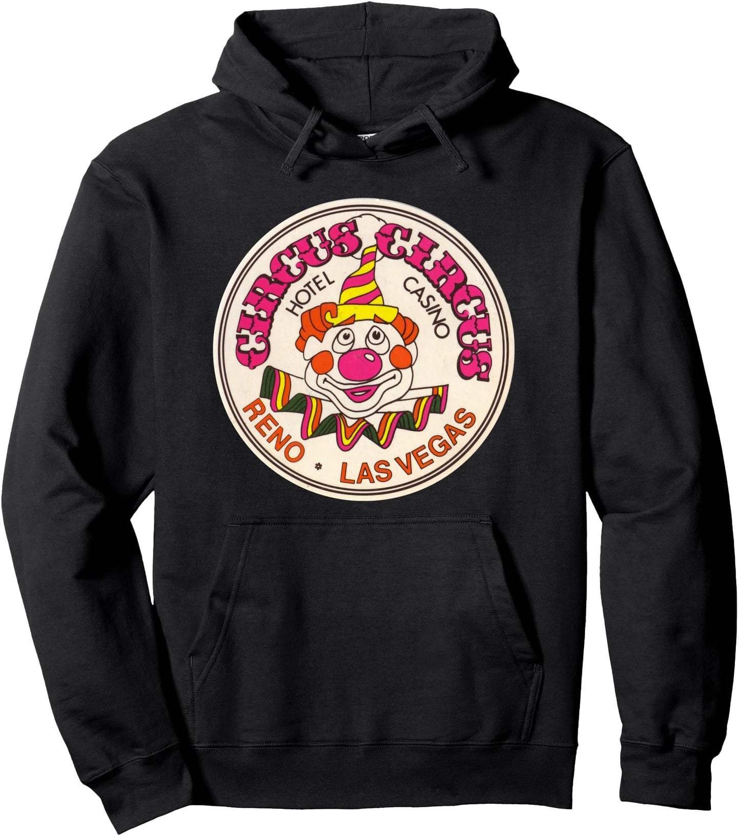 Circus Circus Casino Hotel Vintage Clown Retro Las Vegas Pullover Hoodie
