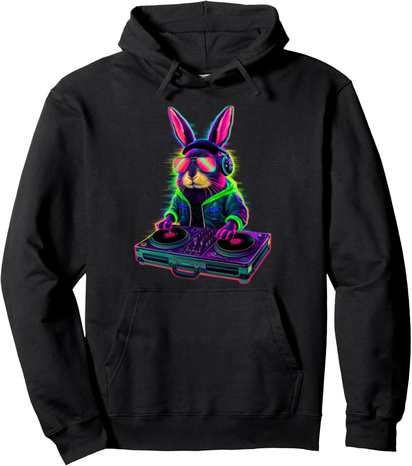 House Music Festival Bunny DJ Techno Rave EDM Easter Rabbit Pullover Hoodie