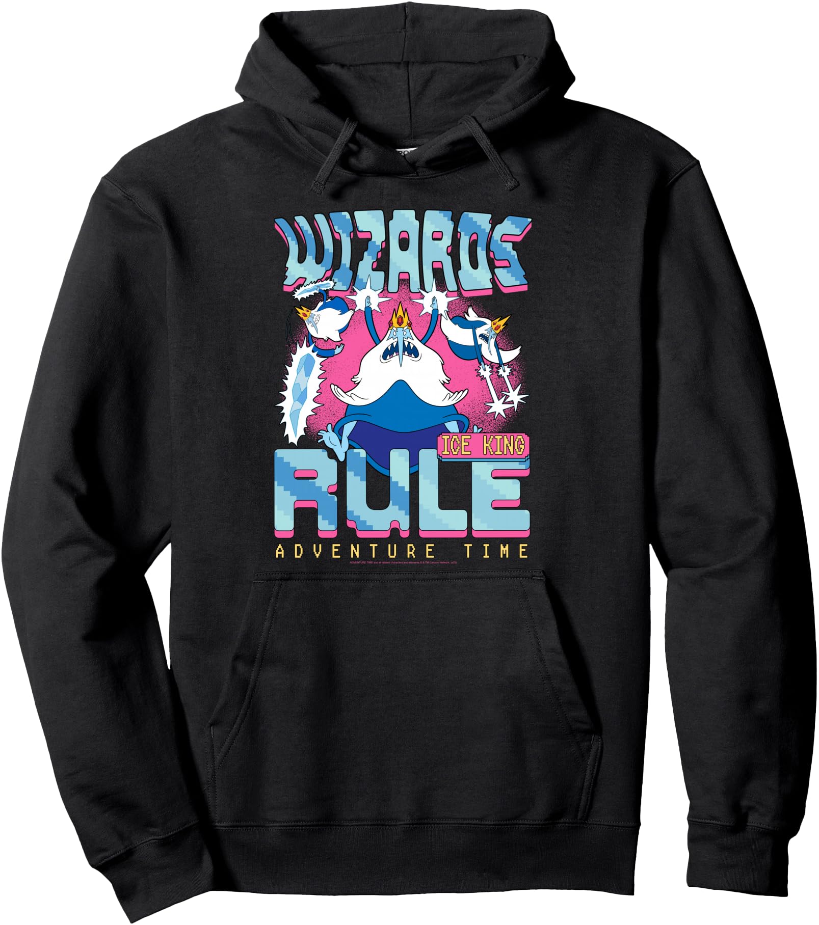 Adventure Time Wizards Rule Ice King Collage Fantasy Cartoon Pullover Hoodie