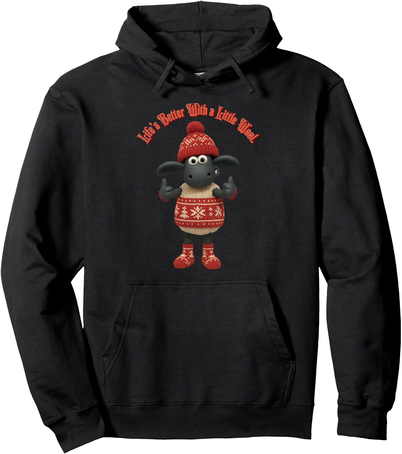 Cute Holiday Knitted ugly Sweater Christmas Cartoon Sheep Pullover Hoodie