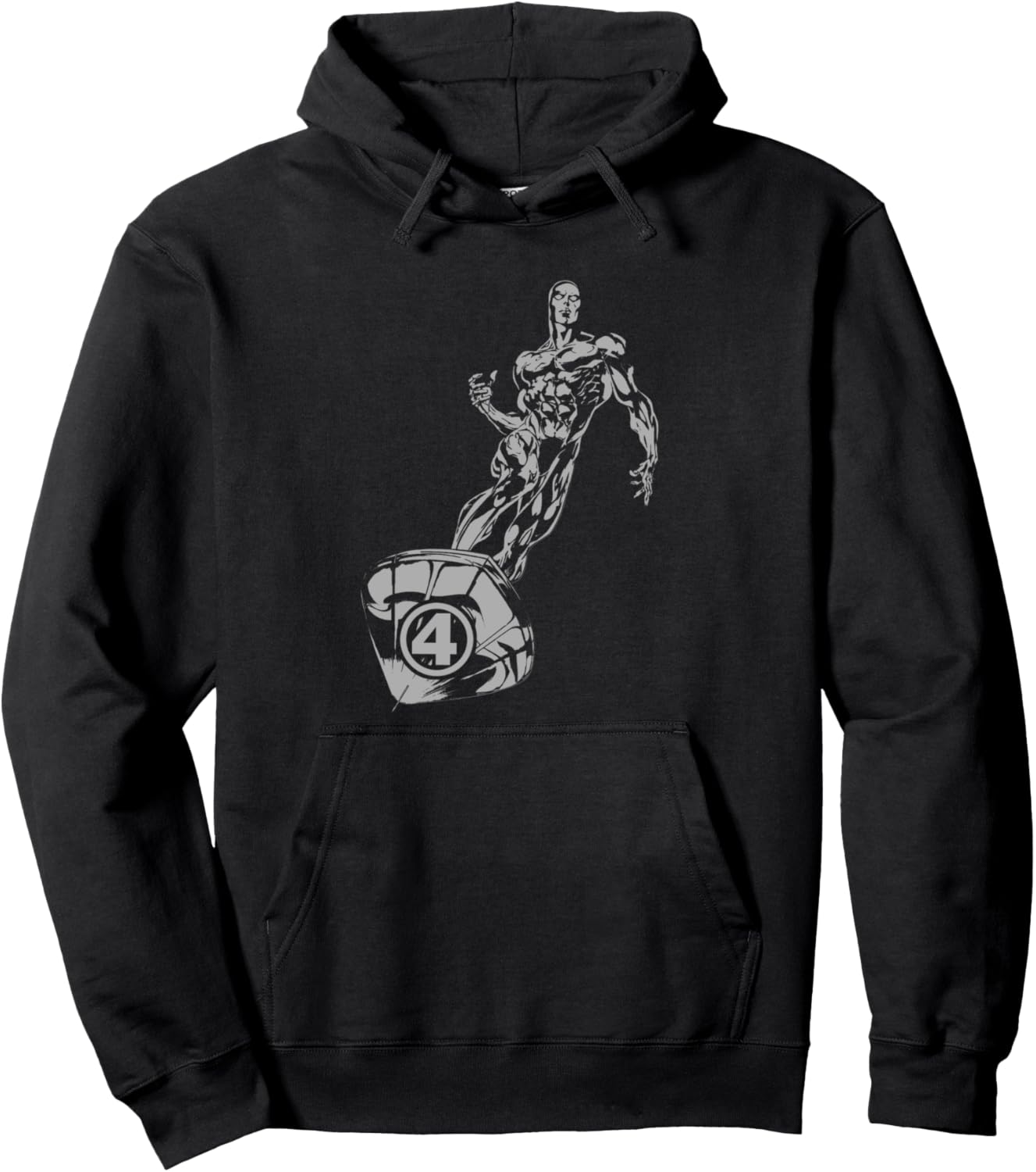 Marvel Comics Retro Classic Silver Surfer Big Chest Portrait Pullover Hoodie