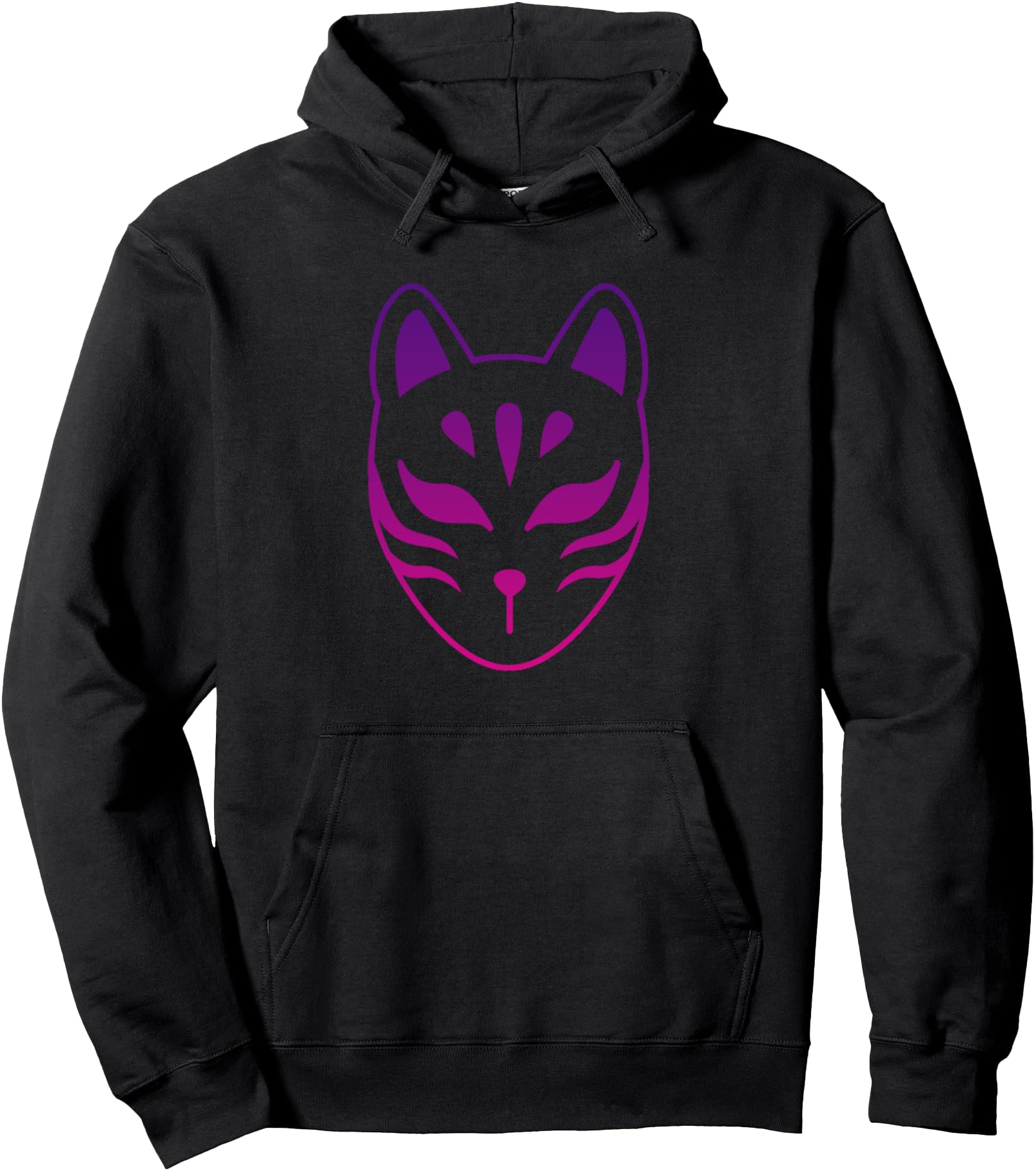 anime kitsune retro vintage mask, japanese fox Pullover Hoodie
