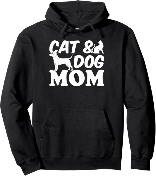 Cat Mom and Dog Mom - Cat &amp; Dog Mom Pullover Hoodie