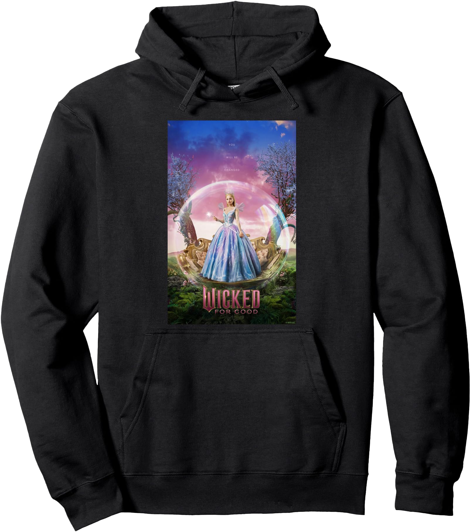 Wicked: For Good Glinda Bubble Poster Pullover Hoodie