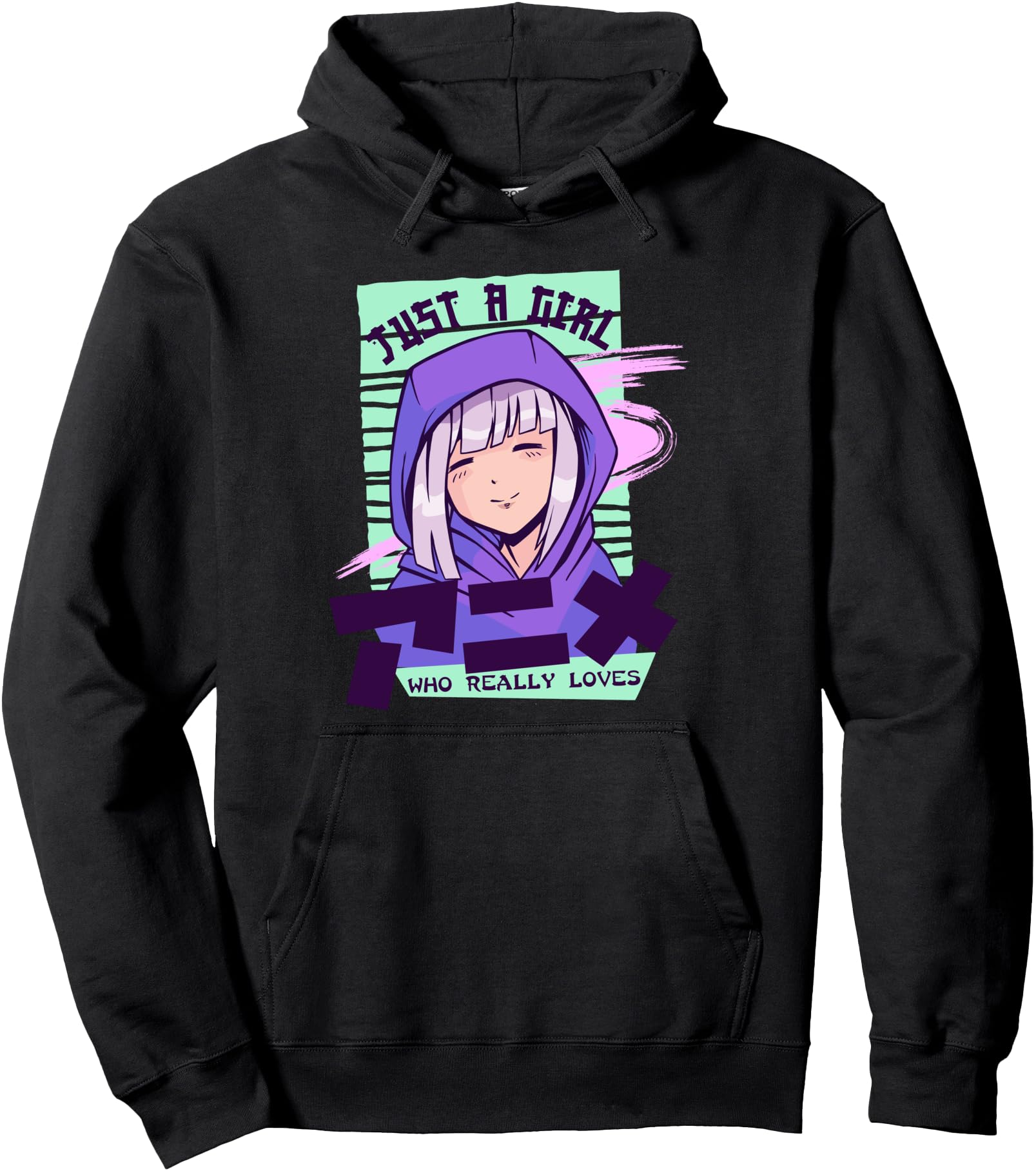 Anime Gifts for Teen Girls Just A Girl Who Loves Anime Pullover Hoodie