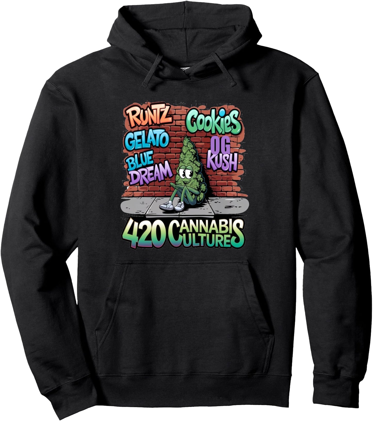 420 Cannabis Bud Nug Stoner Runtz Gelato Cookies Weed Strain Pullover Hoodie