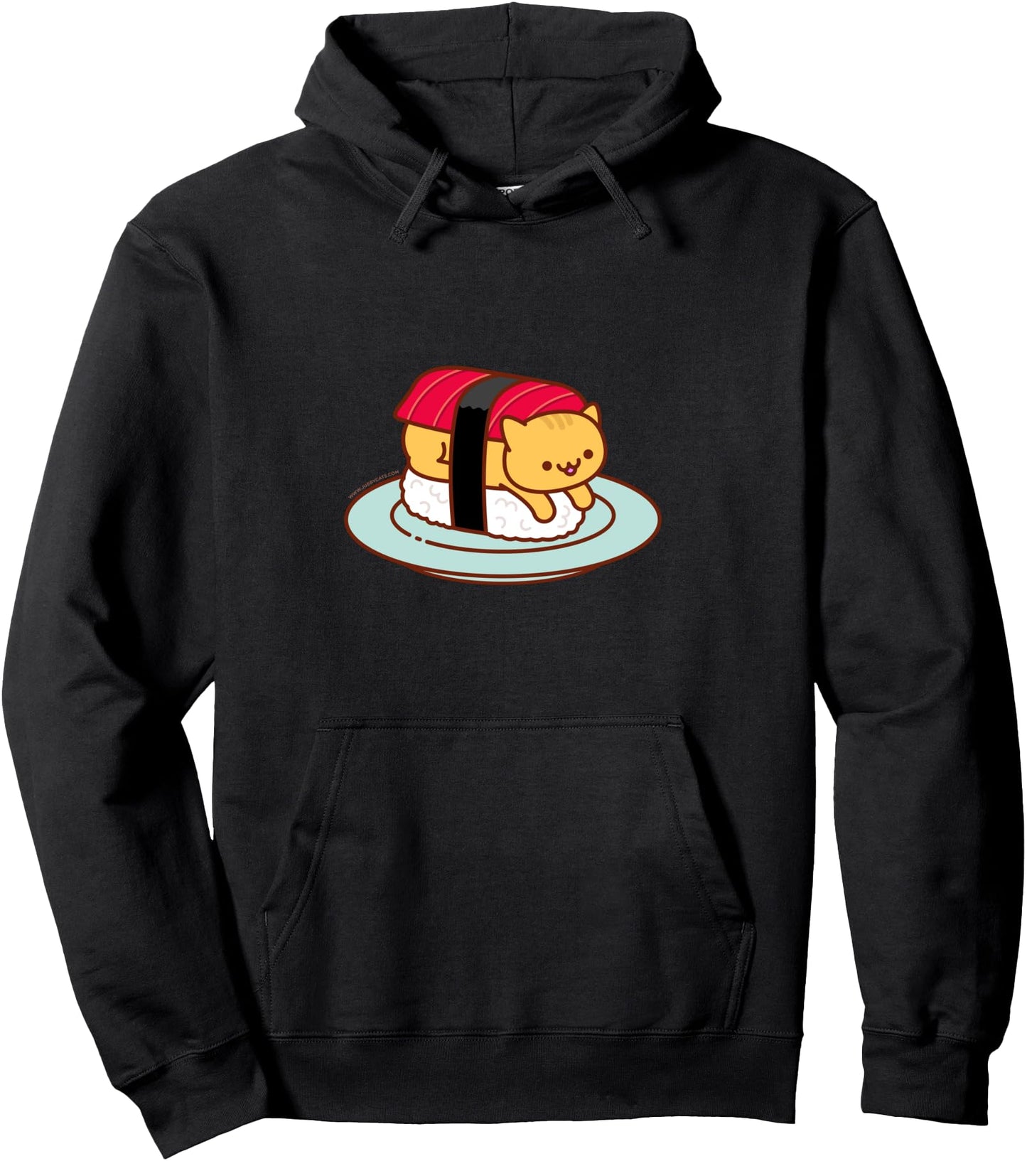 Sushi Cats - Maguro (Tuna) - Funny Japanese Kitty Pullover Hoodie