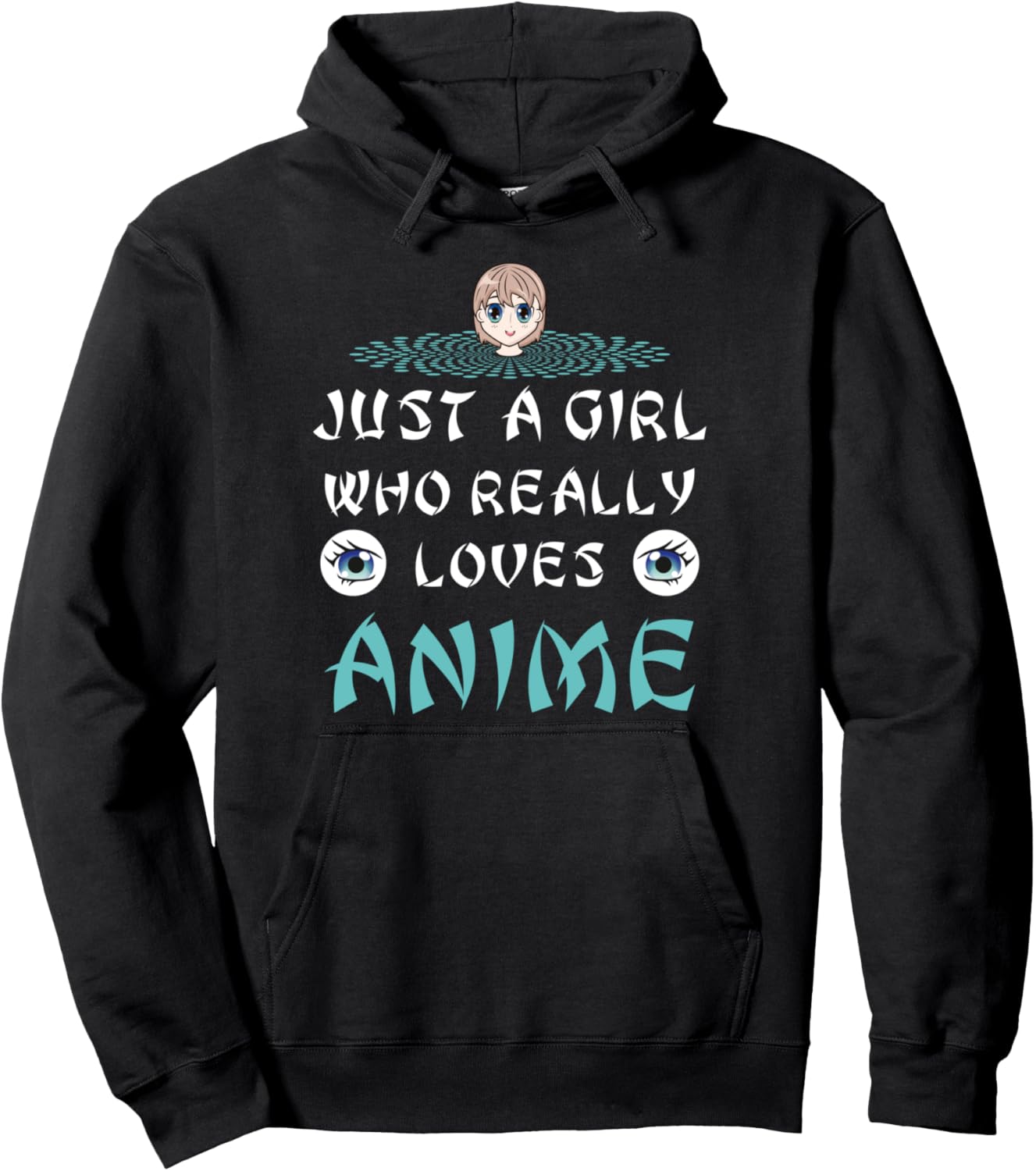 Anime Girl Birthday Gift Girls Just a Girl Who Loves Anime Pullover Hoodie