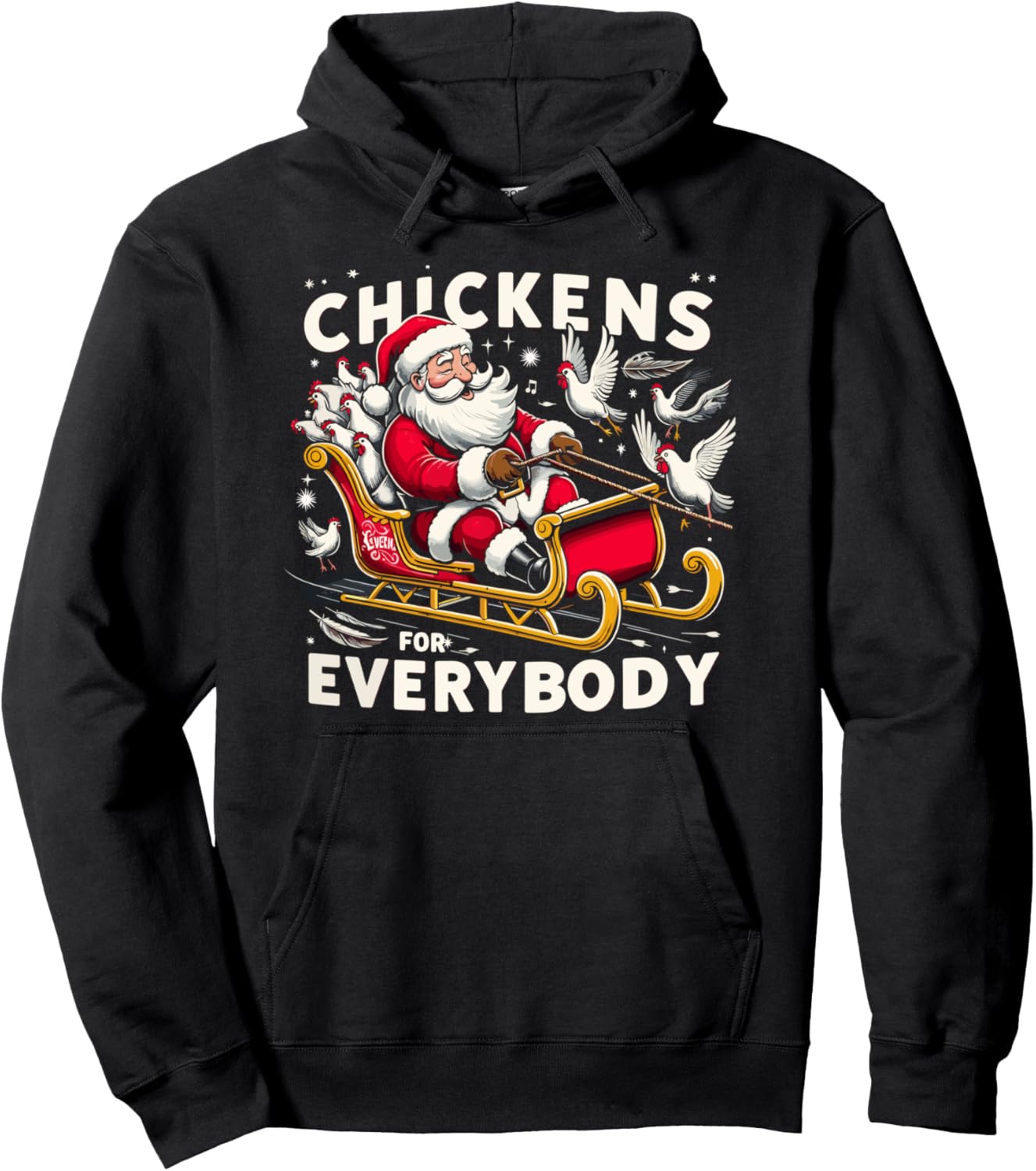 Chickens For Everybody - Chickens Christmas Women Kids Pullover Hoodie