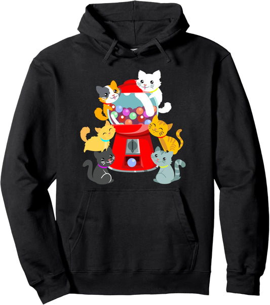 Cat Gumball Bubble Gum Cat Mom Funny Halloween Costume Pullover Hoodie